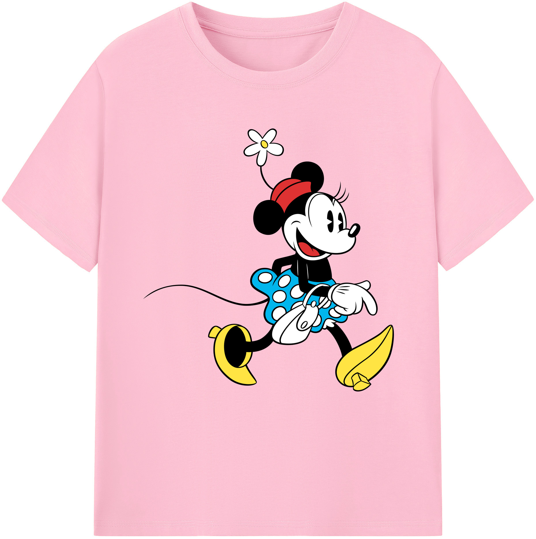 （画像用） ミッキーマウス Mickey Mouse 綿100％半袖Tシャツ（フロントプリント）
