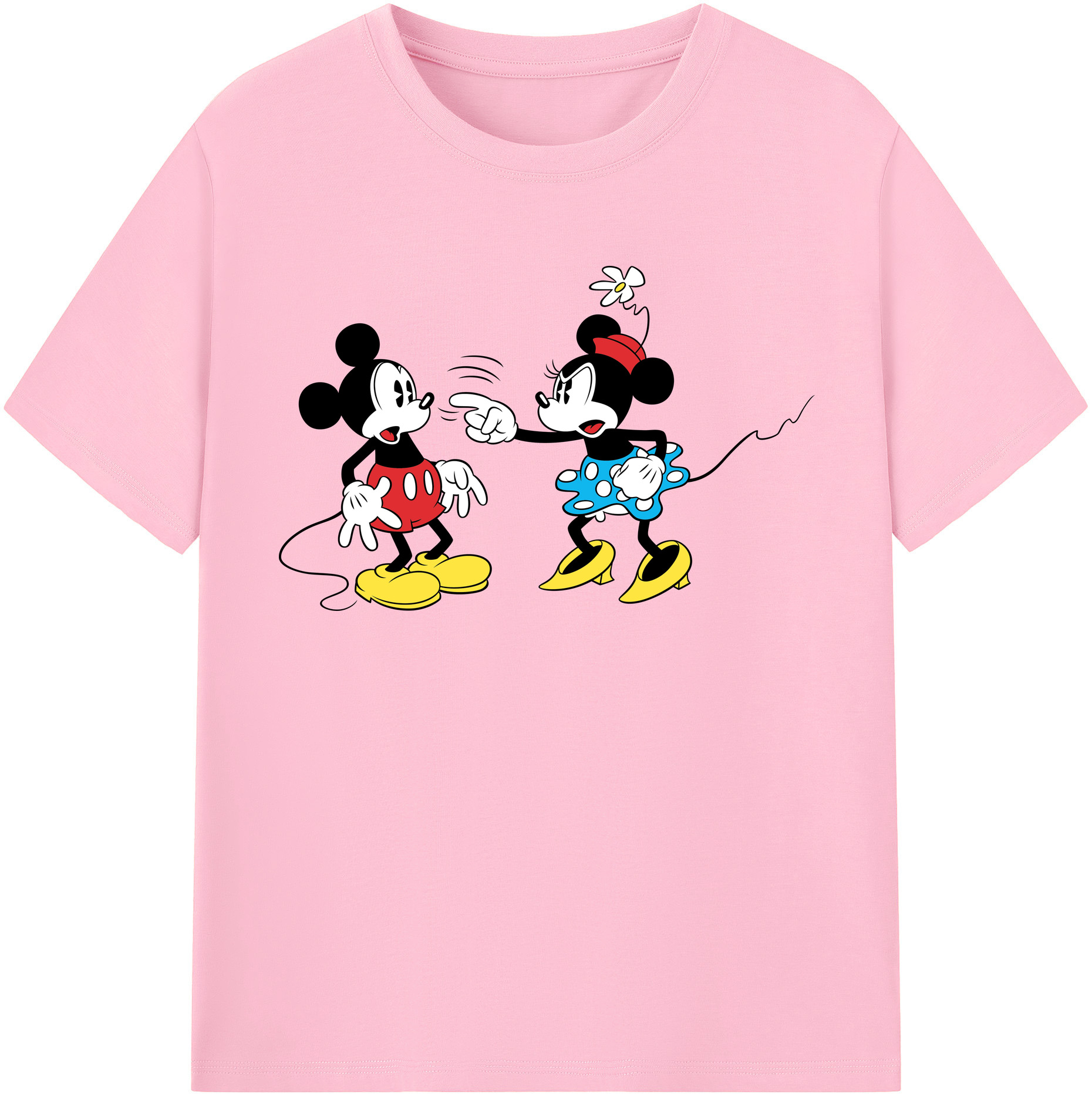 （画像用） ミッキーマウス Mickey Mouse 綿100％半袖Tシャツ（フロントプリント）