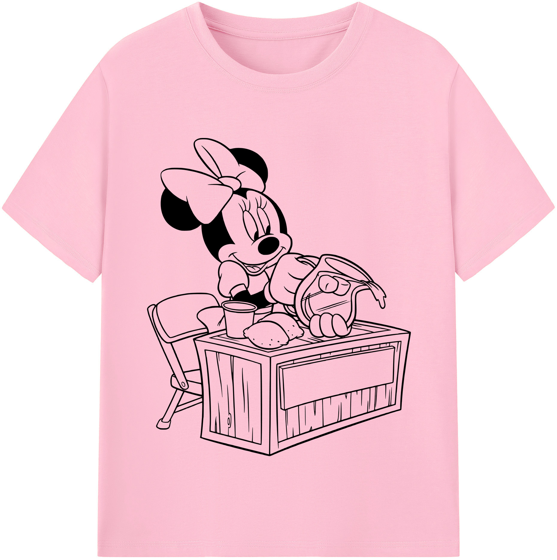（画像用） ミッキーマウス Mickey Mouse 綿100％半袖Tシャツ（フロントプリント）