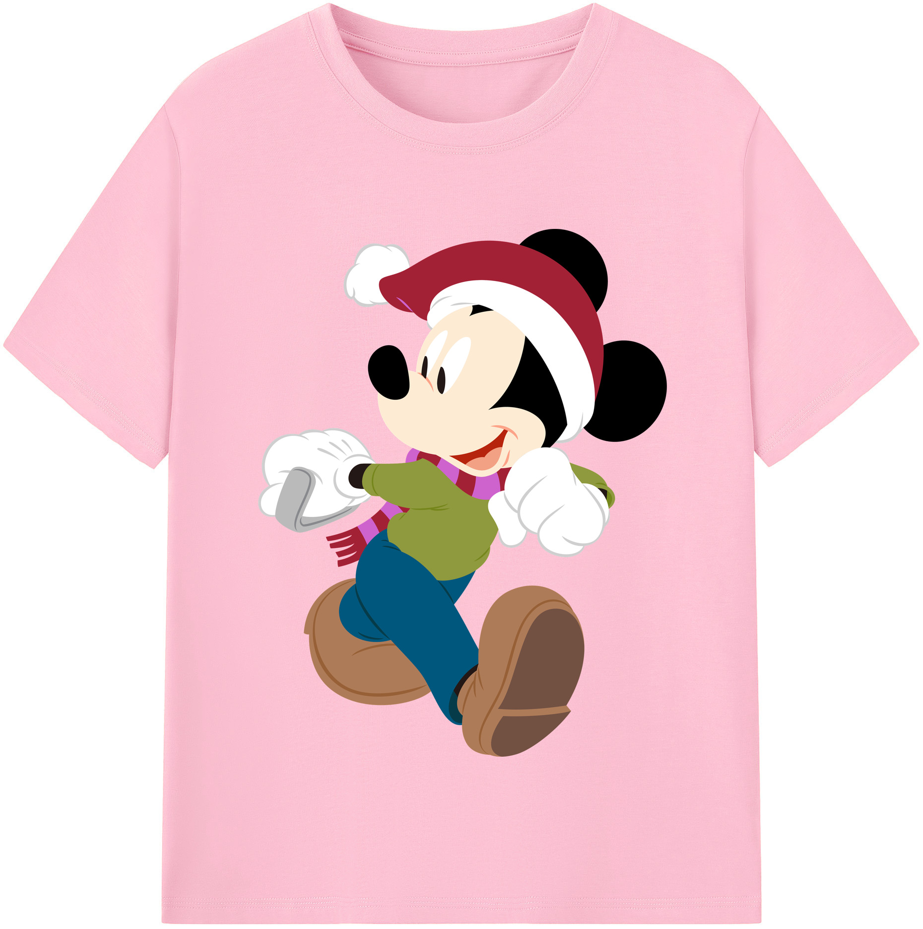 （画像用） ミッキーマウス Mickey Mouse 綿100％半袖Tシャツ（フロントプリント）