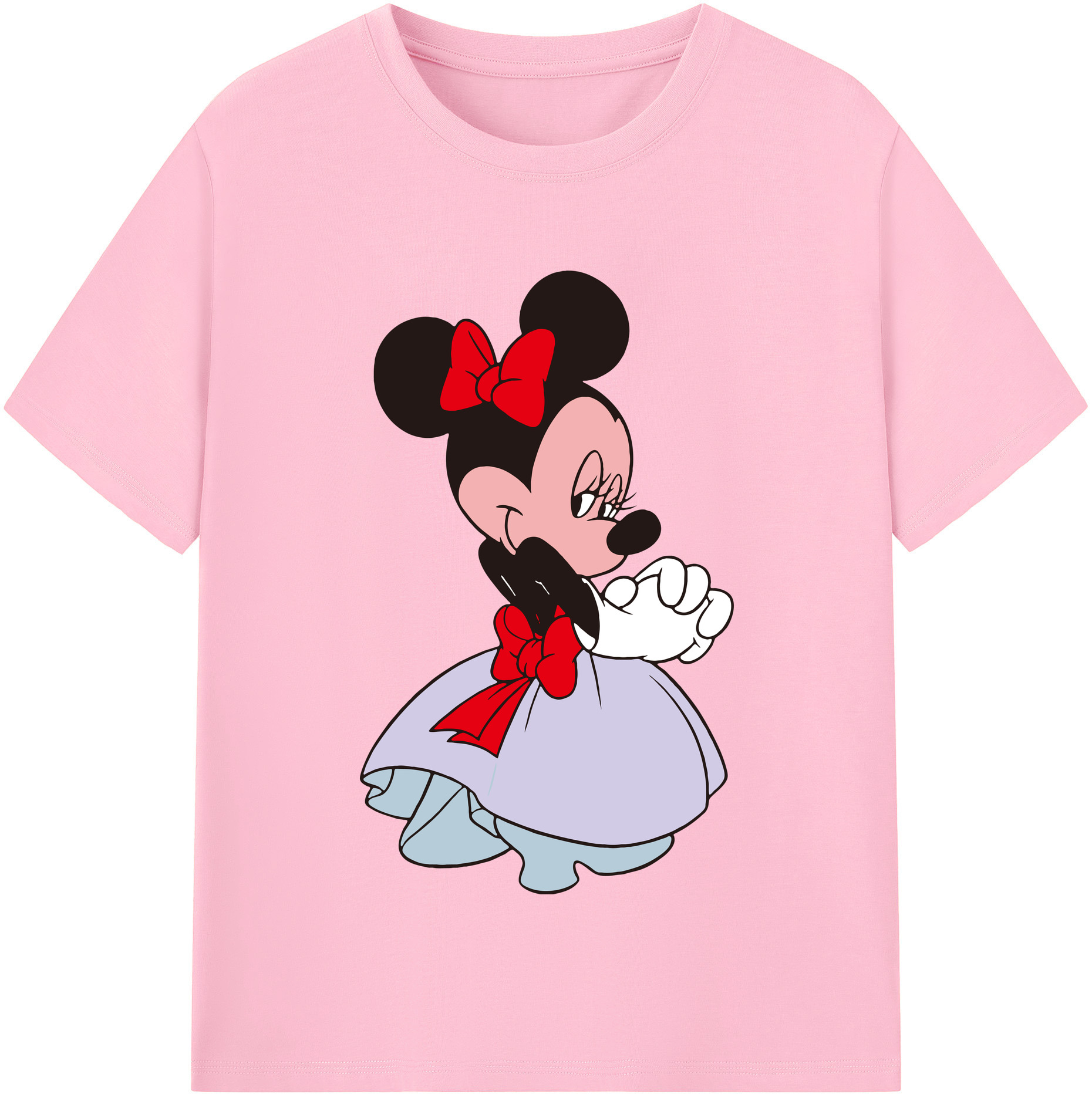 （画像用） ミッキーマウス Mickey Mouse 綿100％半袖Tシャツ（フロントプリント）