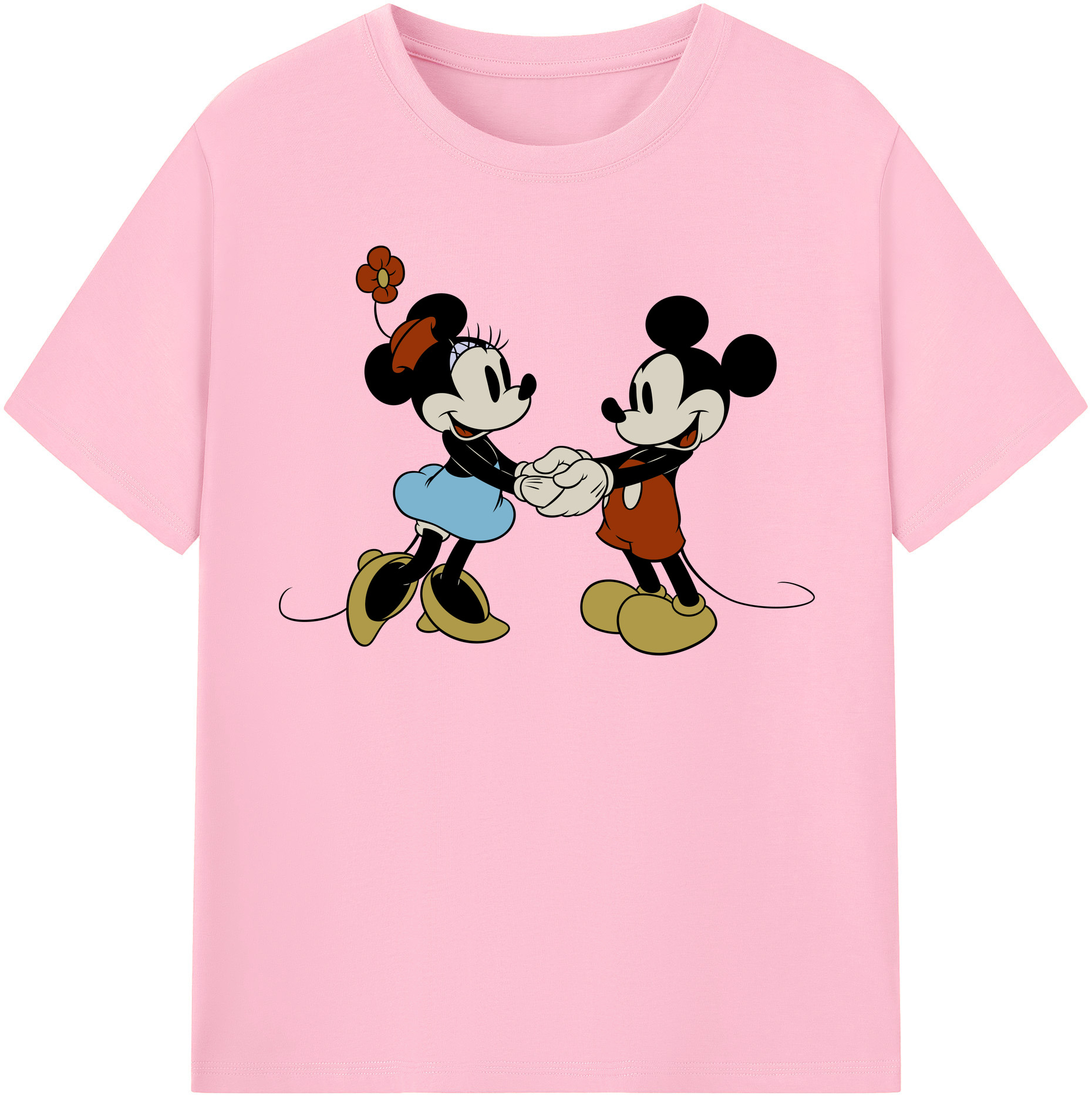 （画像用） ミッキーマウス Mickey Mouse 綿100％半袖Tシャツ（フロントプリント）