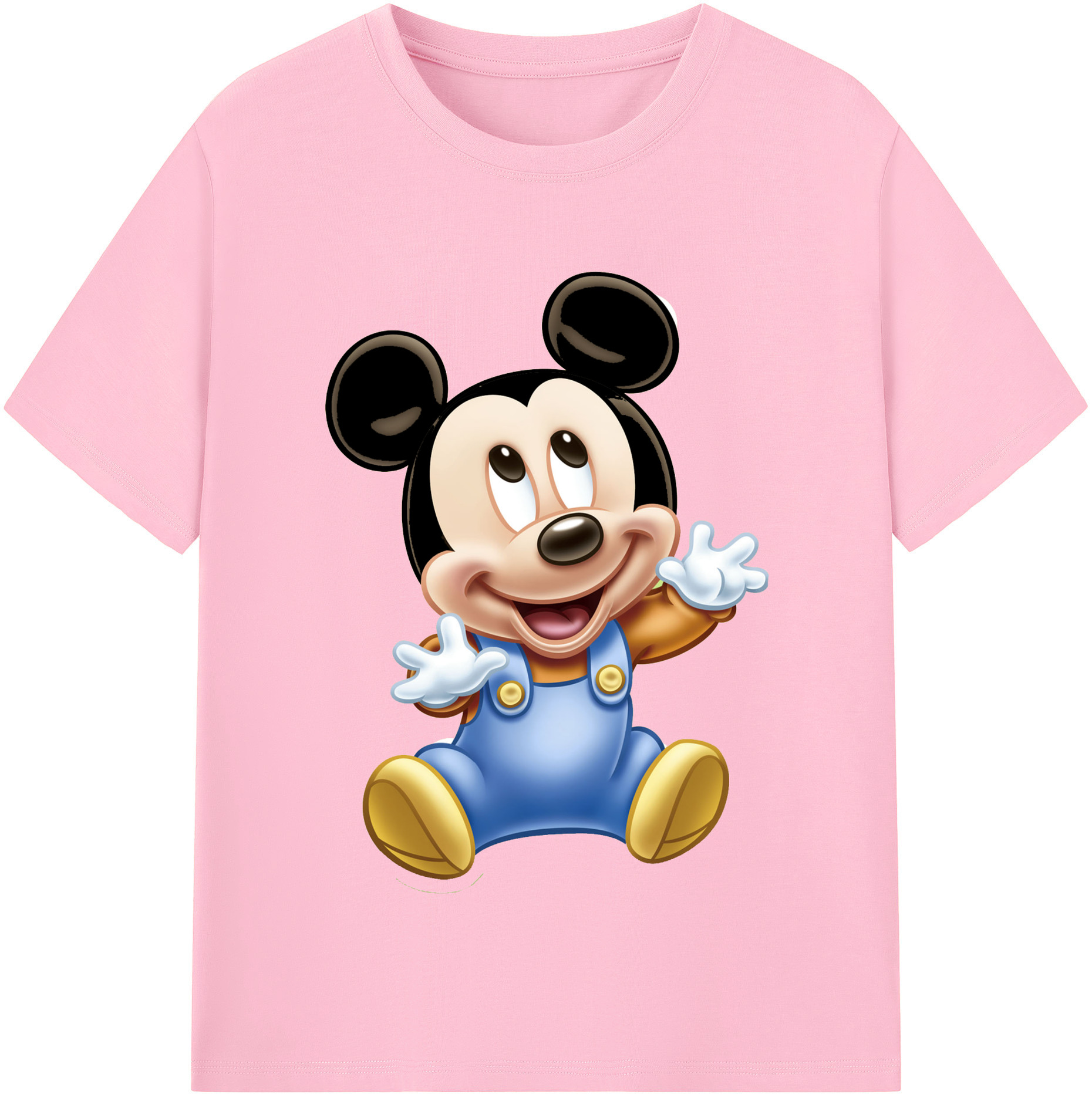 （画像用） ミッキーマウス Mickey Mouse 綿100％半袖Tシャツ（フロントプリント）