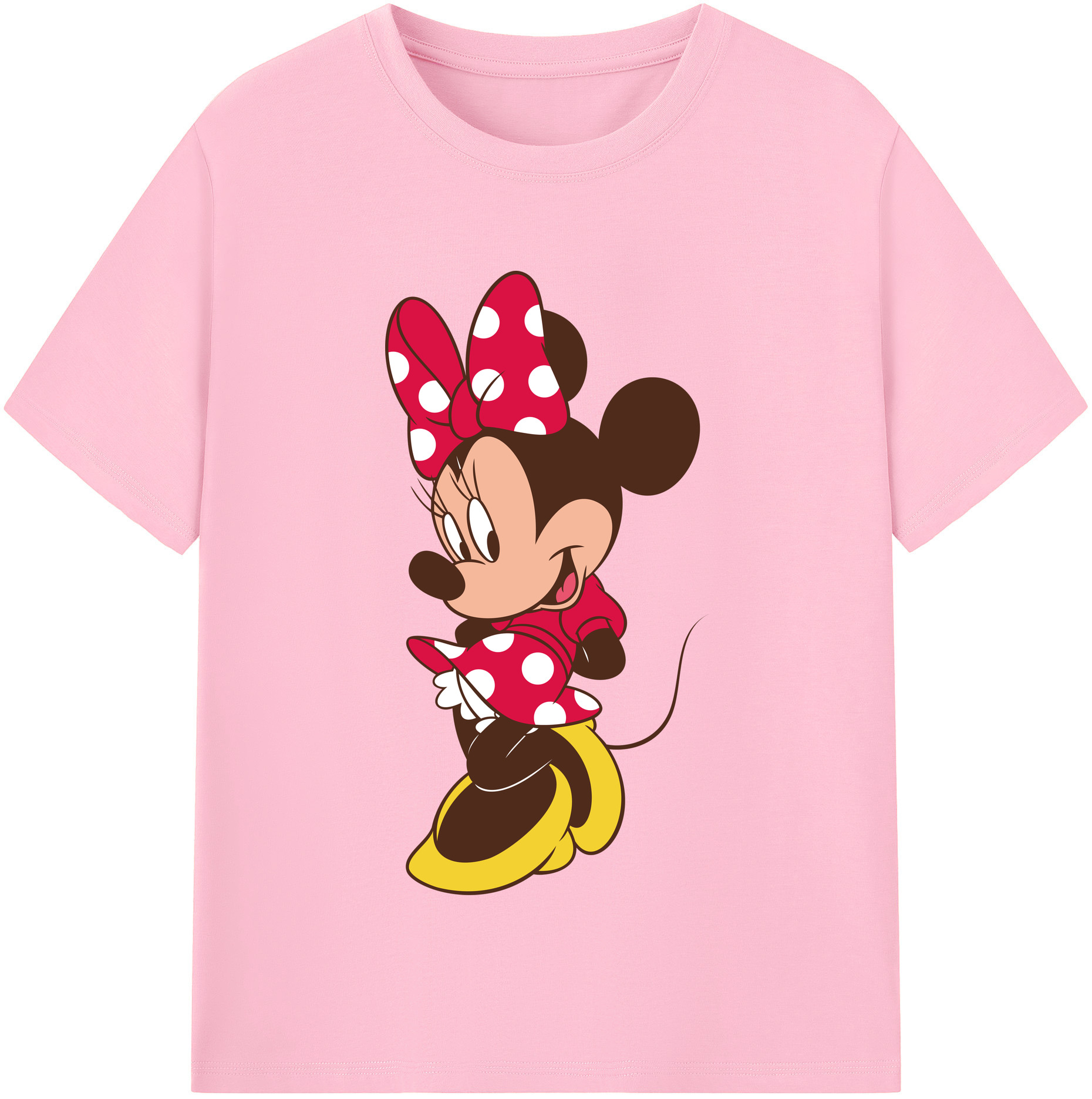 （画像用） ミッキーマウス Mickey Mouse 綿100％半袖Tシャツ（フロントプリント）