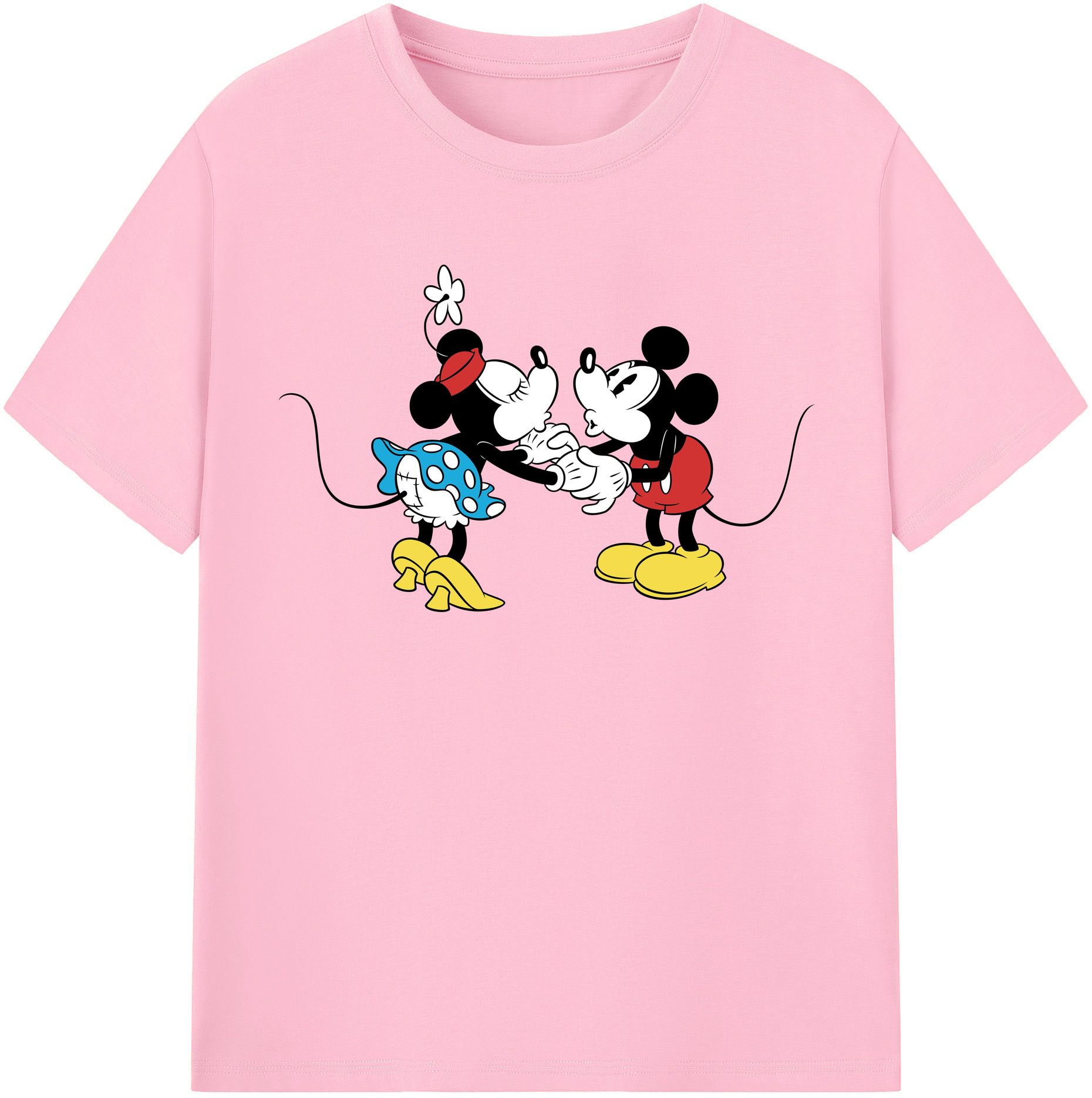 （画像用） ミッキーマウス Mickey Mouse 綿100％半袖Tシャツ（フロントプリント）