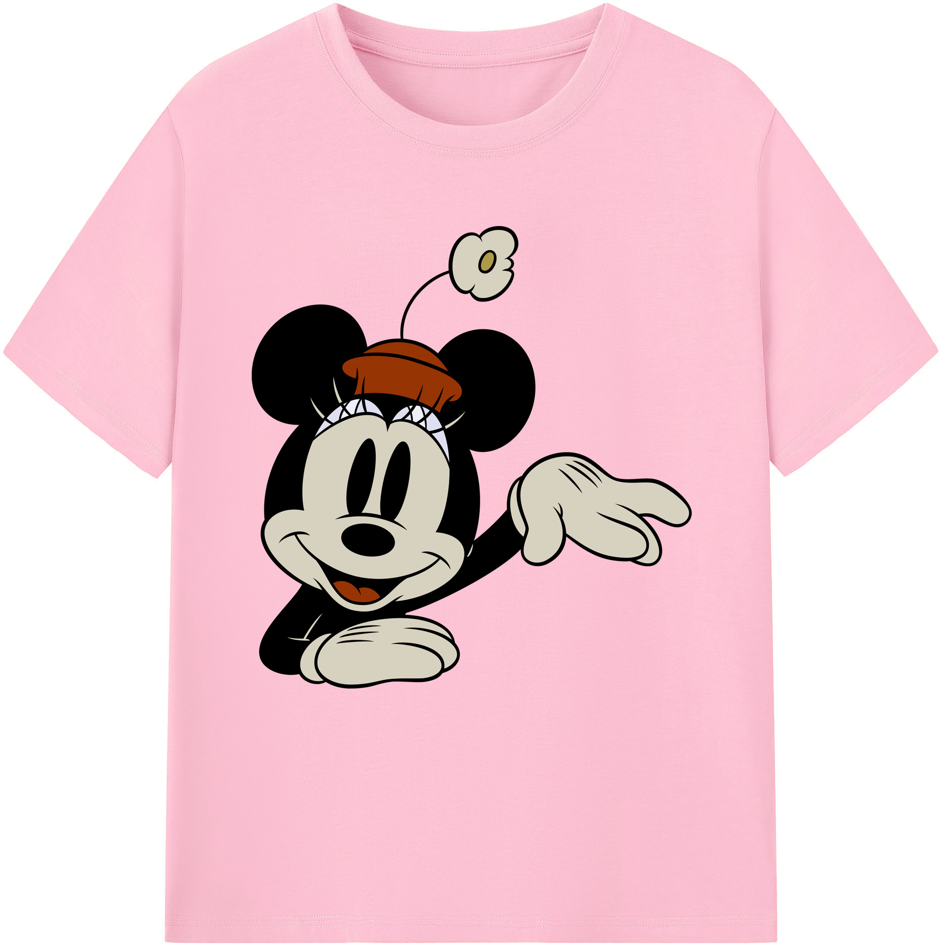 （画像用） ミッキーマウス Mickey Mouse 綿100％半袖Tシャツ（フロントプリント）