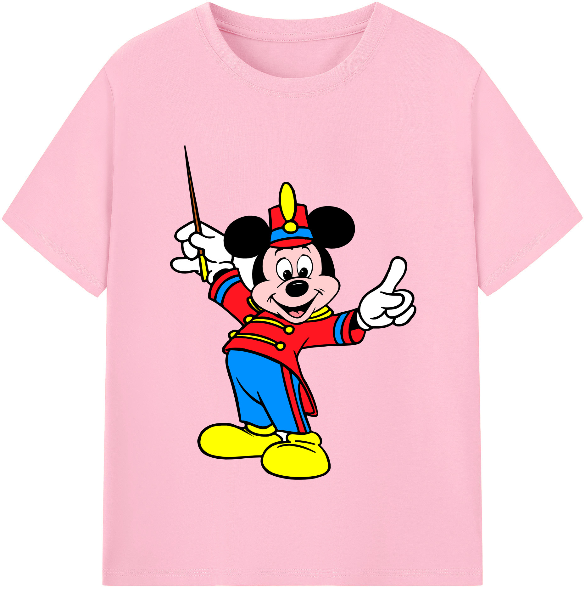 （画像用） ミッキーマウス Mickey Mouse 綿100％半袖Tシャツ（フロントプリント）
