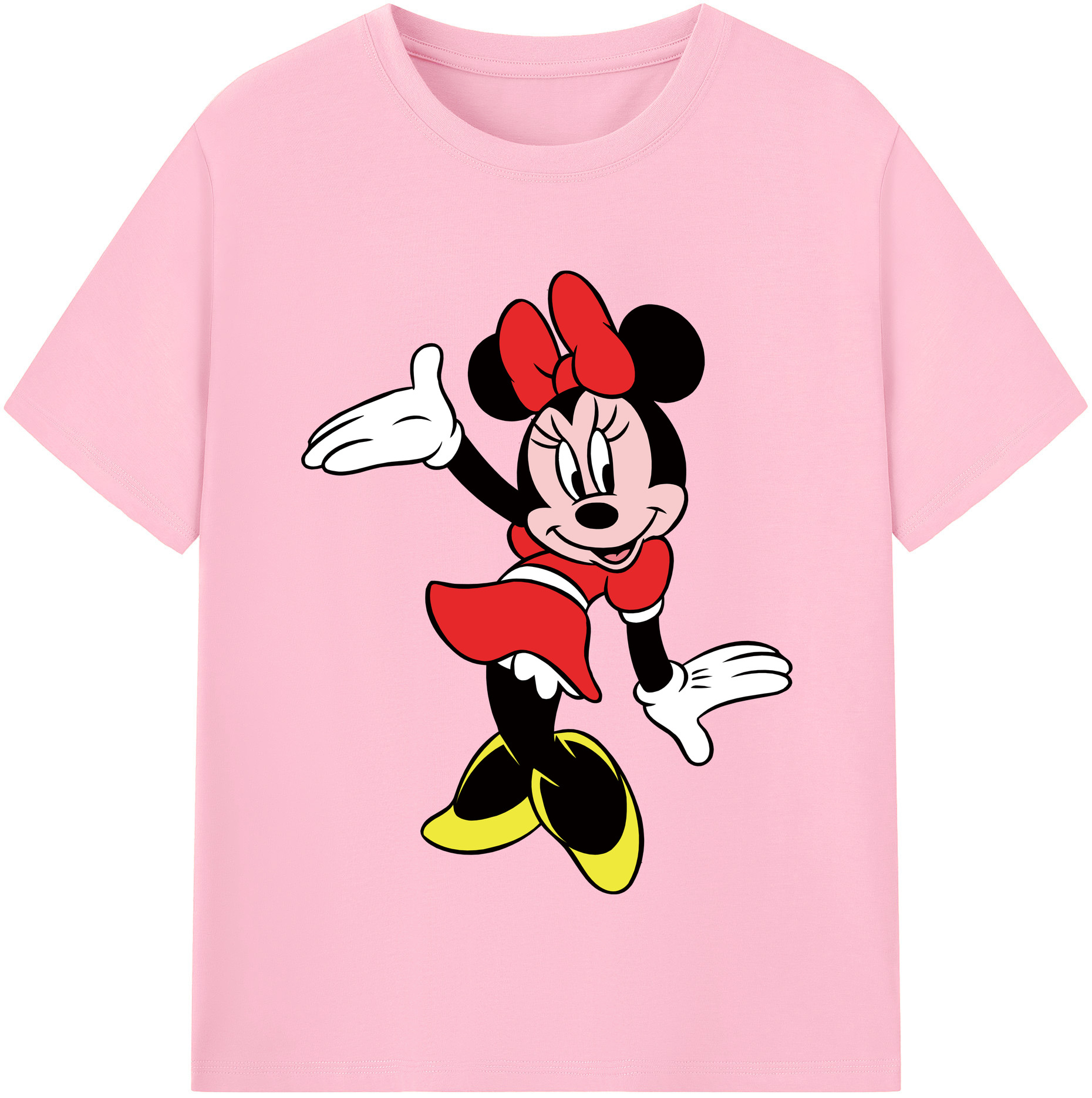 （画像用） ミッキーマウス Mickey Mouse 綿100％半袖Tシャツ（フロントプリント）