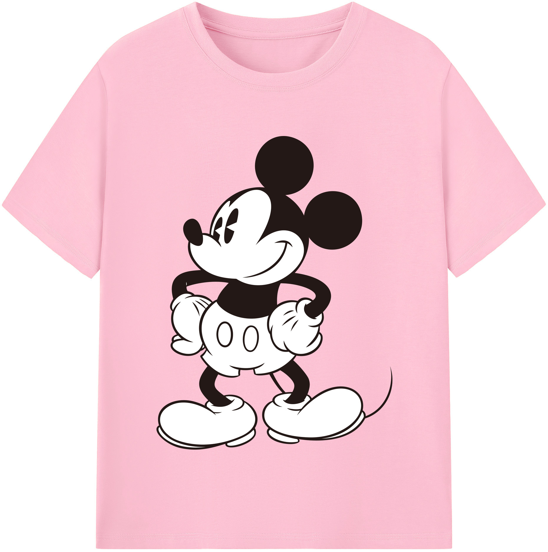 （画像用） ミッキーマウス Mickey Mouse 綿100％半袖Tシャツ（フロントプリント）