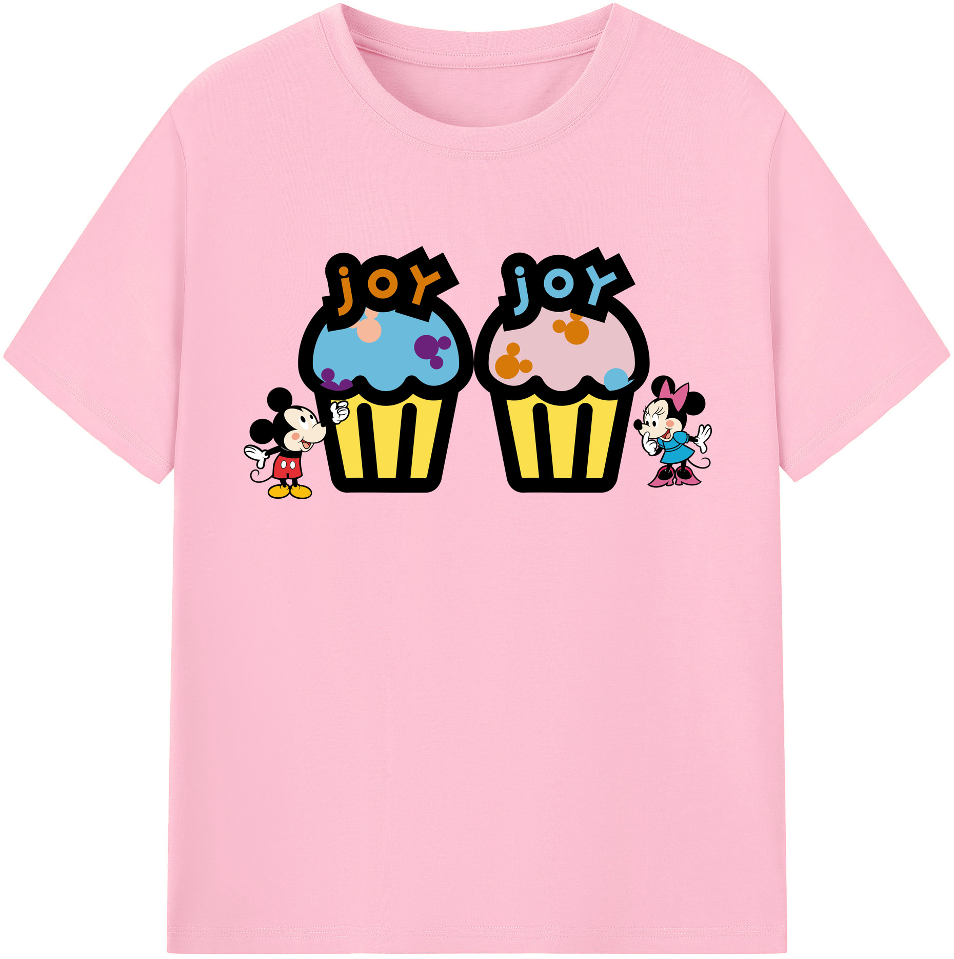 （画像用） ミッキーマウス Mickey Mouse 綿100％半袖Tシャツ（フロントプリント）
