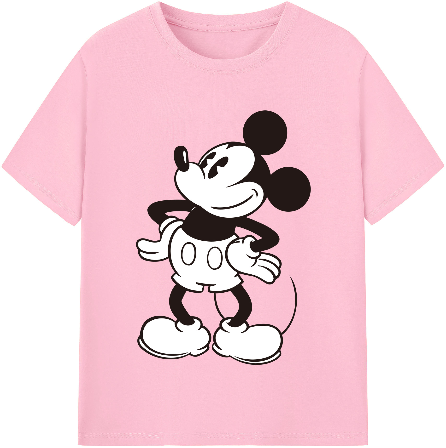 （画像用） ミッキーマウス Mickey Mouse 綿100％半袖Tシャツ（フロントプリント）