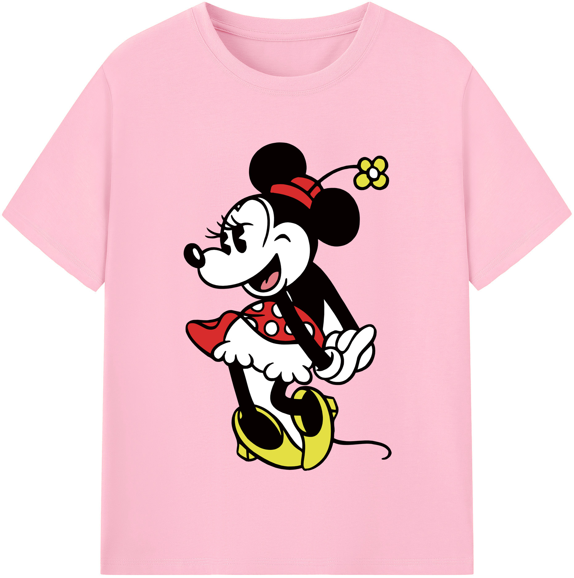 （画像用） ミッキーマウス Mickey Mouse 綿100％半袖Tシャツ（フロントプリント）