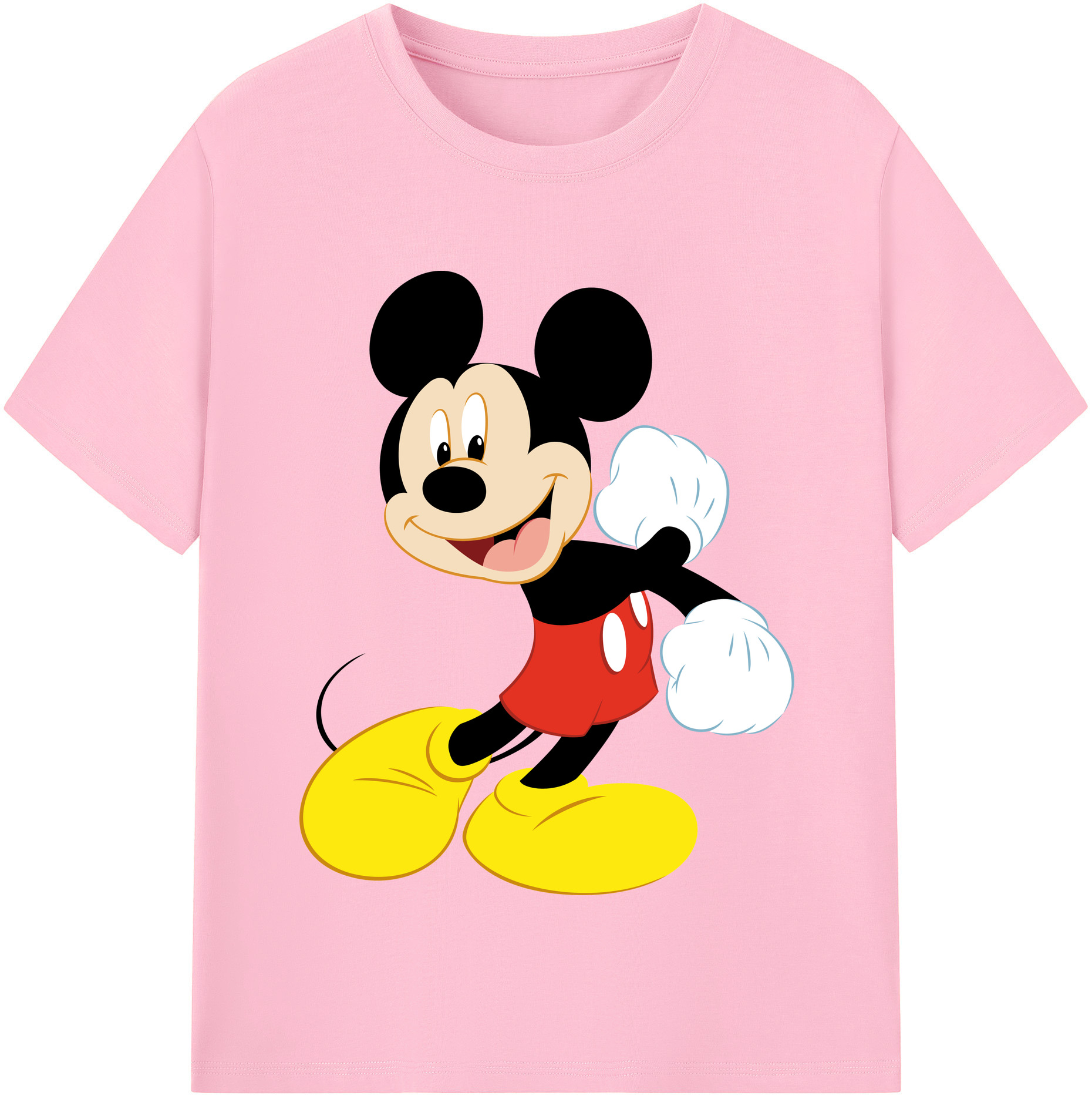 （画像用） ミッキーマウス Mickey Mouse 綿100％半袖Tシャツ（フロントプリント）