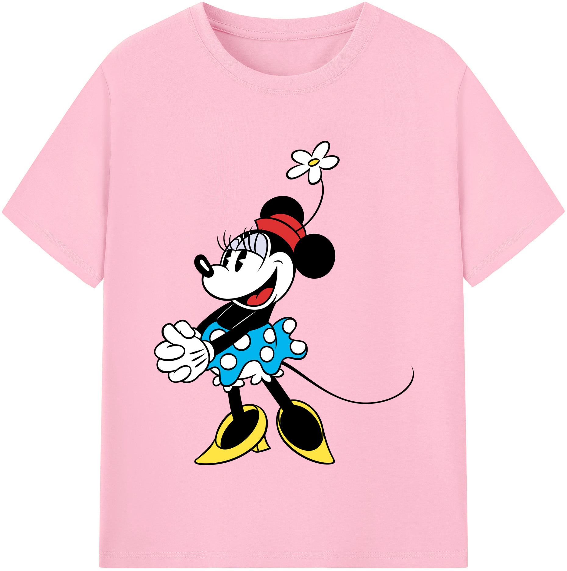 （画像用） ミッキーマウス Mickey Mouse 綿100％半袖Tシャツ（フロントプリント）
