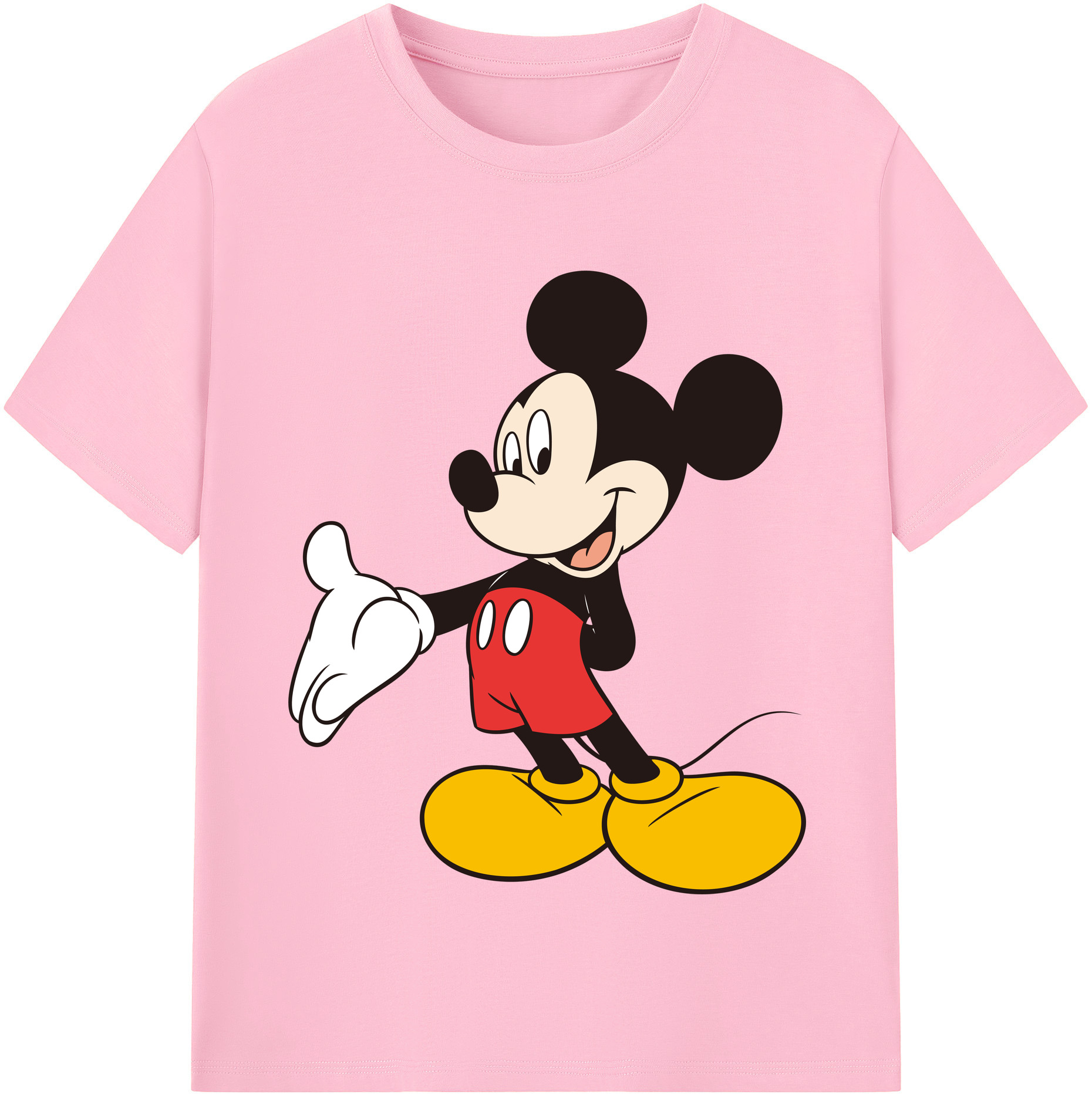 （画像用） ミッキーマウス Mickey Mouse 綿100％半袖Tシャツ（フロントプリント）