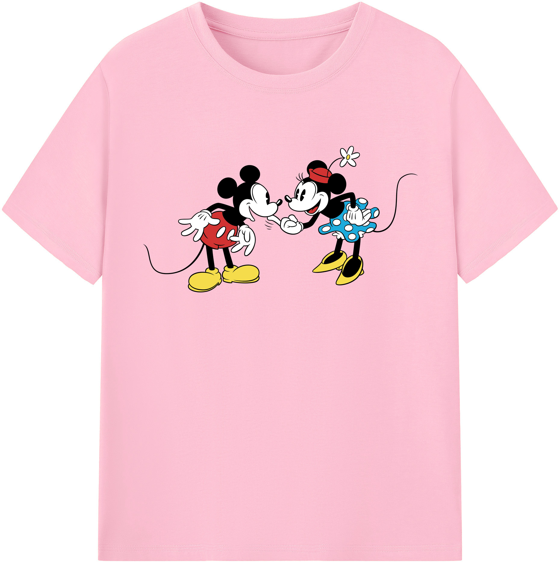 （画像用） ミッキーマウス Mickey Mouse 綿100％半袖Tシャツ（フロントプリント）