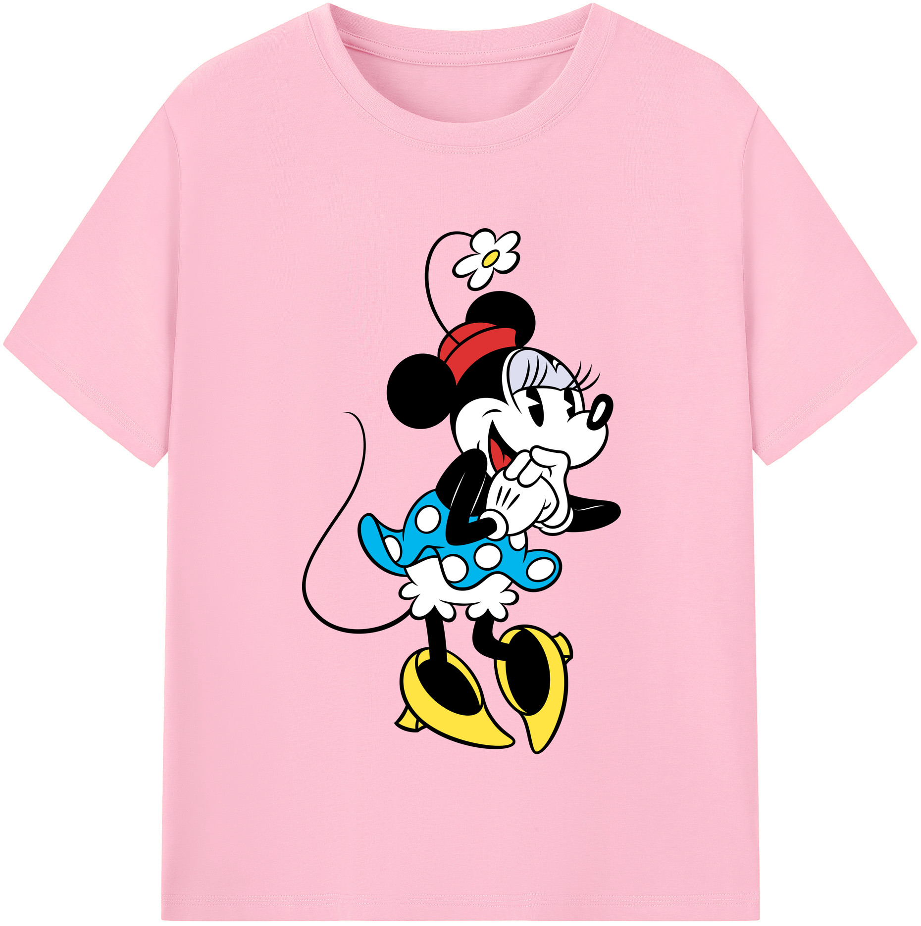 （画像用） ミッキーマウス Mickey Mouse 綿100％半袖Tシャツ（フロントプリント）
