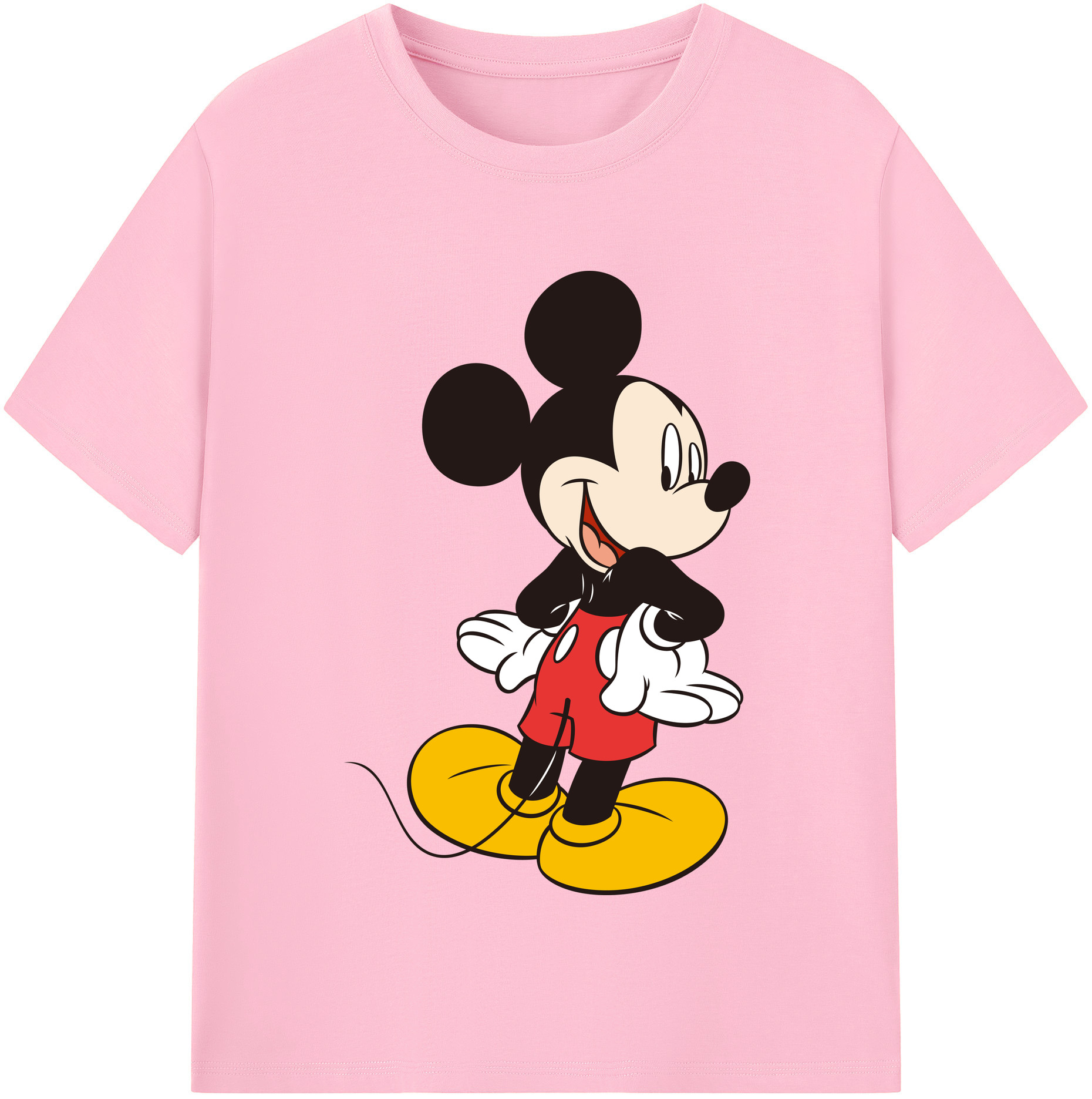 （画像用） ミッキーマウス Mickey Mouse 綿100％半袖Tシャツ（フロントプリント）