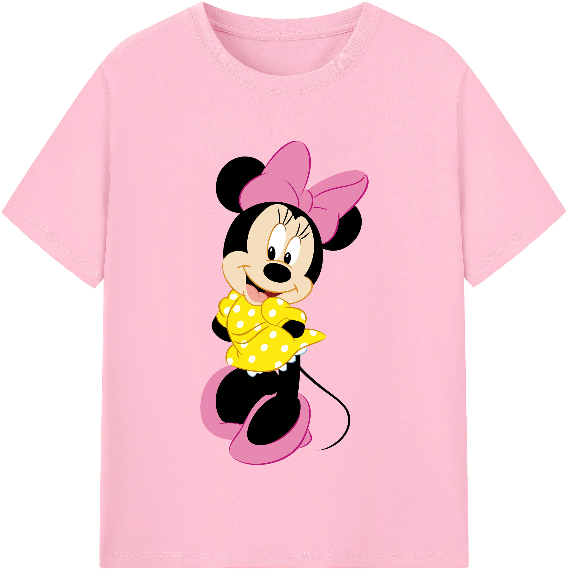 （画像用） ミッキーマウス Mickey Mouse 綿100％半袖Tシャツ（フロントプリント）