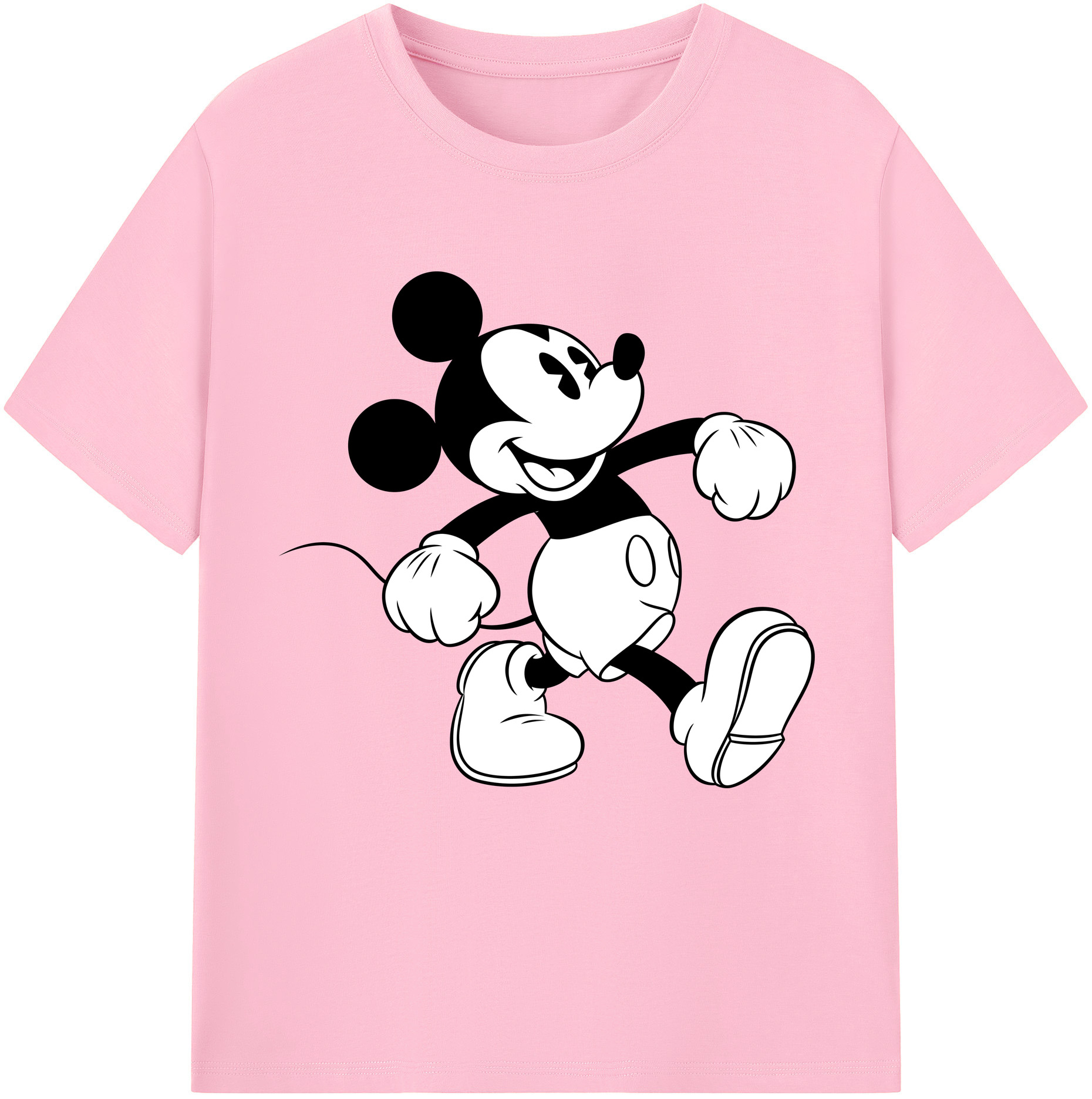 （画像用） ミッキーマウス Mickey Mouse 綿100％半袖Tシャツ（フロントプリント）