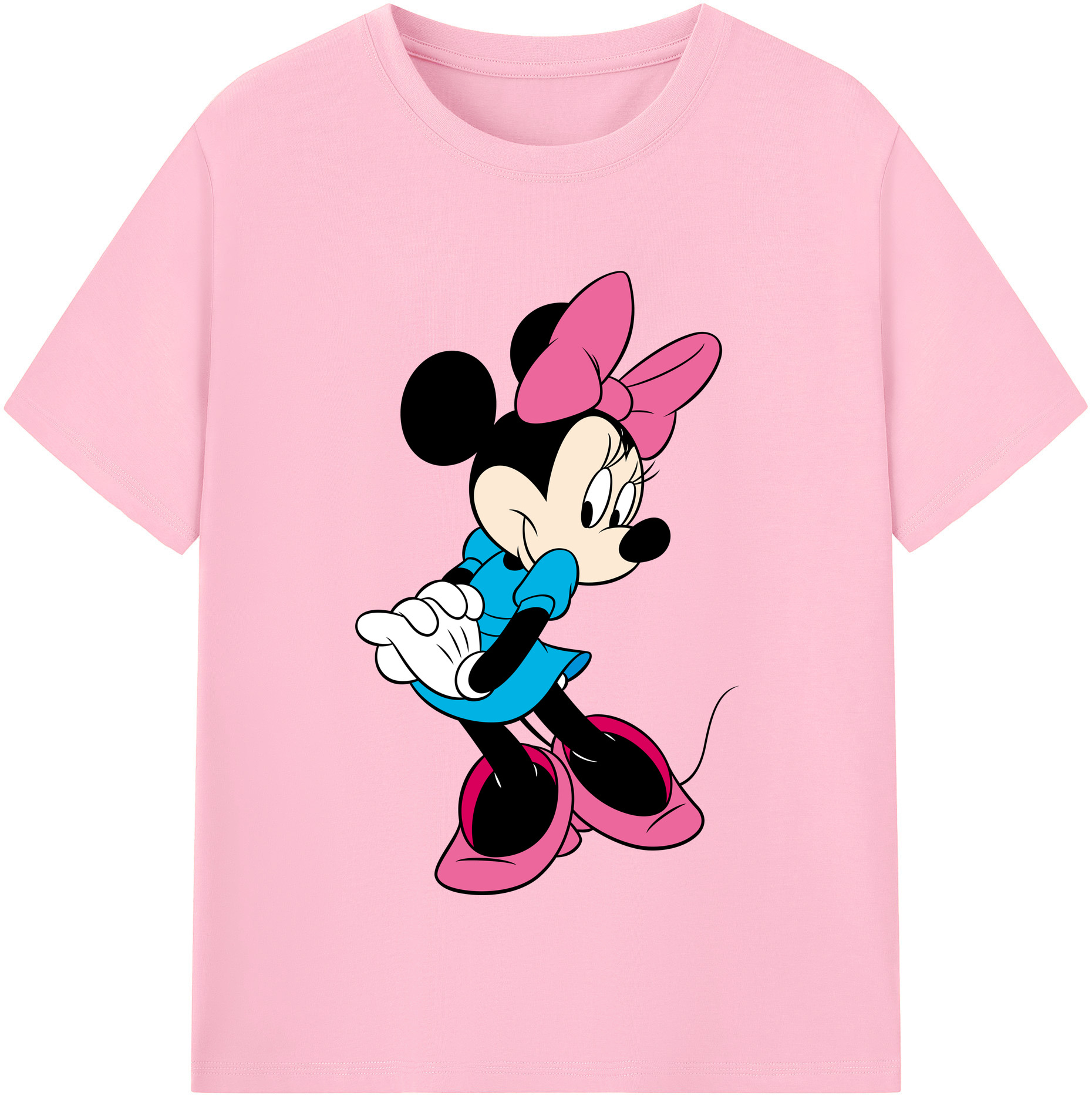 （画像用） ミッキーマウス Mickey Mouse 綿100％半袖Tシャツ（フロントプリント）