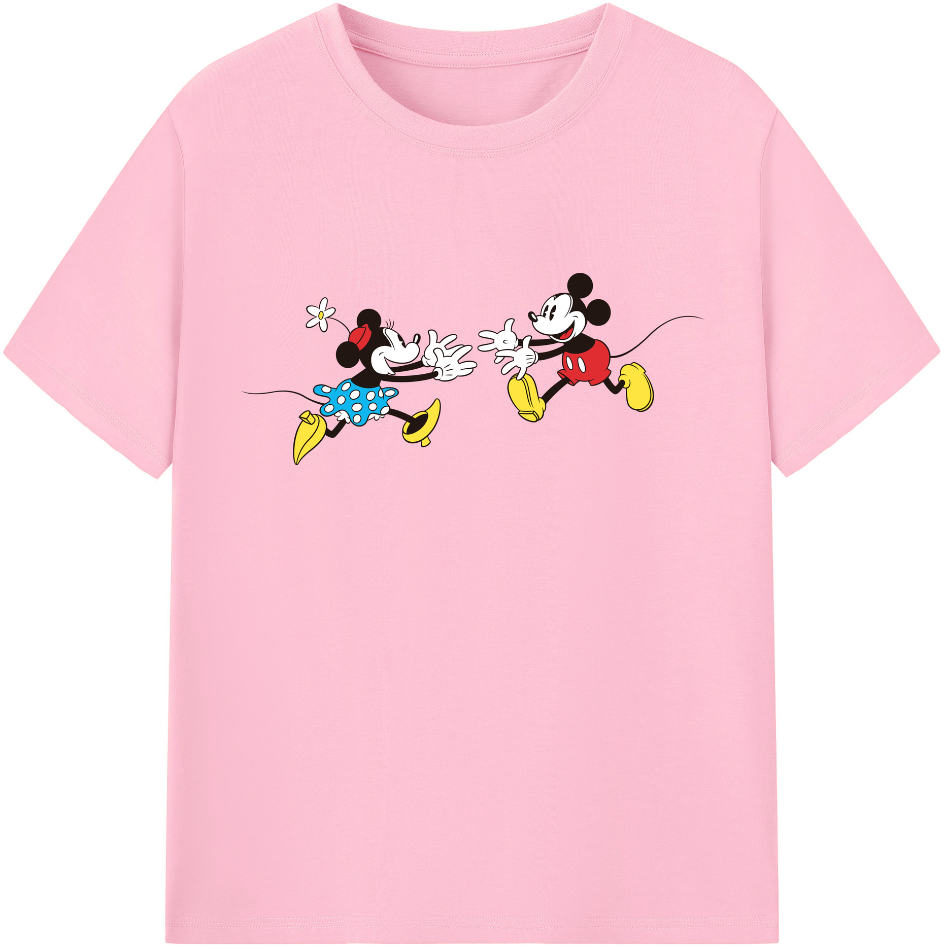 （画像用） ミッキーマウス Mickey Mouse 綿100％半袖Tシャツ（フロントプリント）