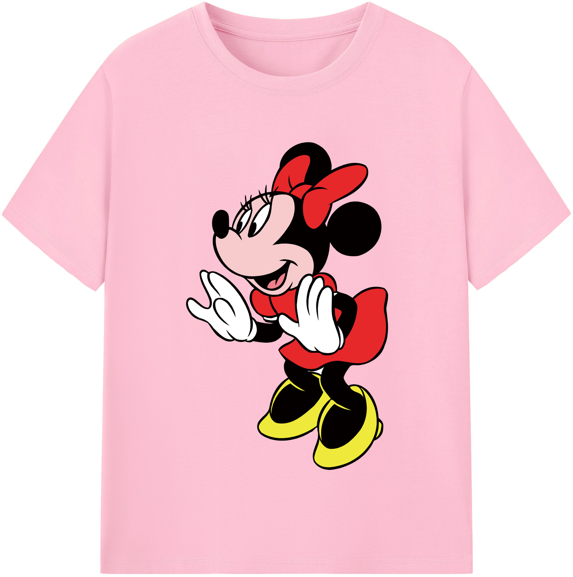 （画像用） ミッキーマウス Mickey Mouse 綿100％半袖Tシャツ（フロントプリント）