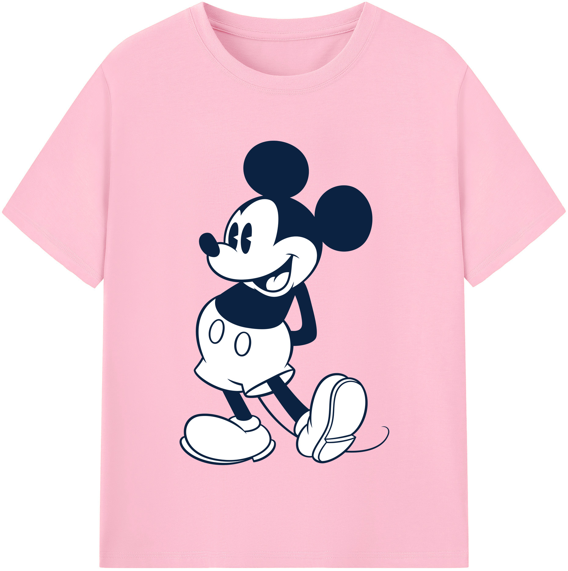 （画像用） ミッキーマウス Mickey Mouse 綿100％半袖Tシャツ（フロントプリント）