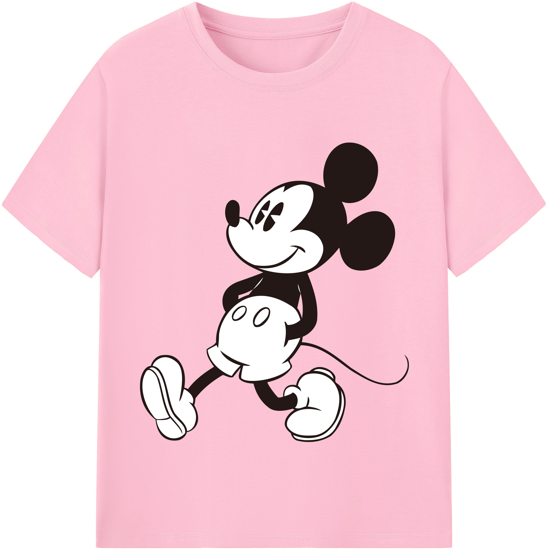 （画像用） ミッキーマウス Mickey Mouse 綿100％半袖Tシャツ（フロントプリント）