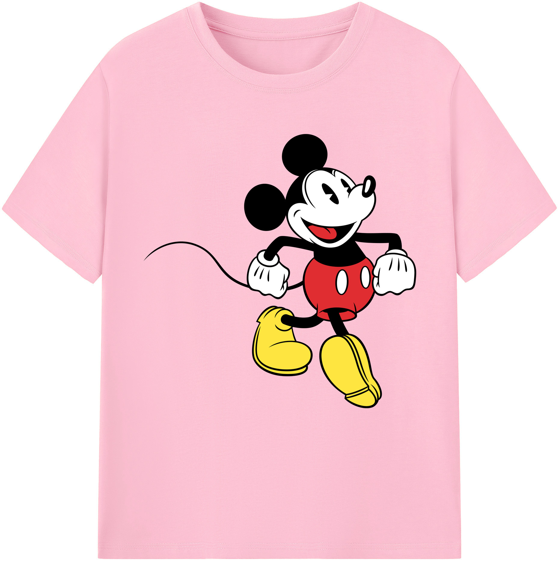 （画像用） ミッキーマウス Mickey Mouse 綿100％半袖Tシャツ（フロントプリント）