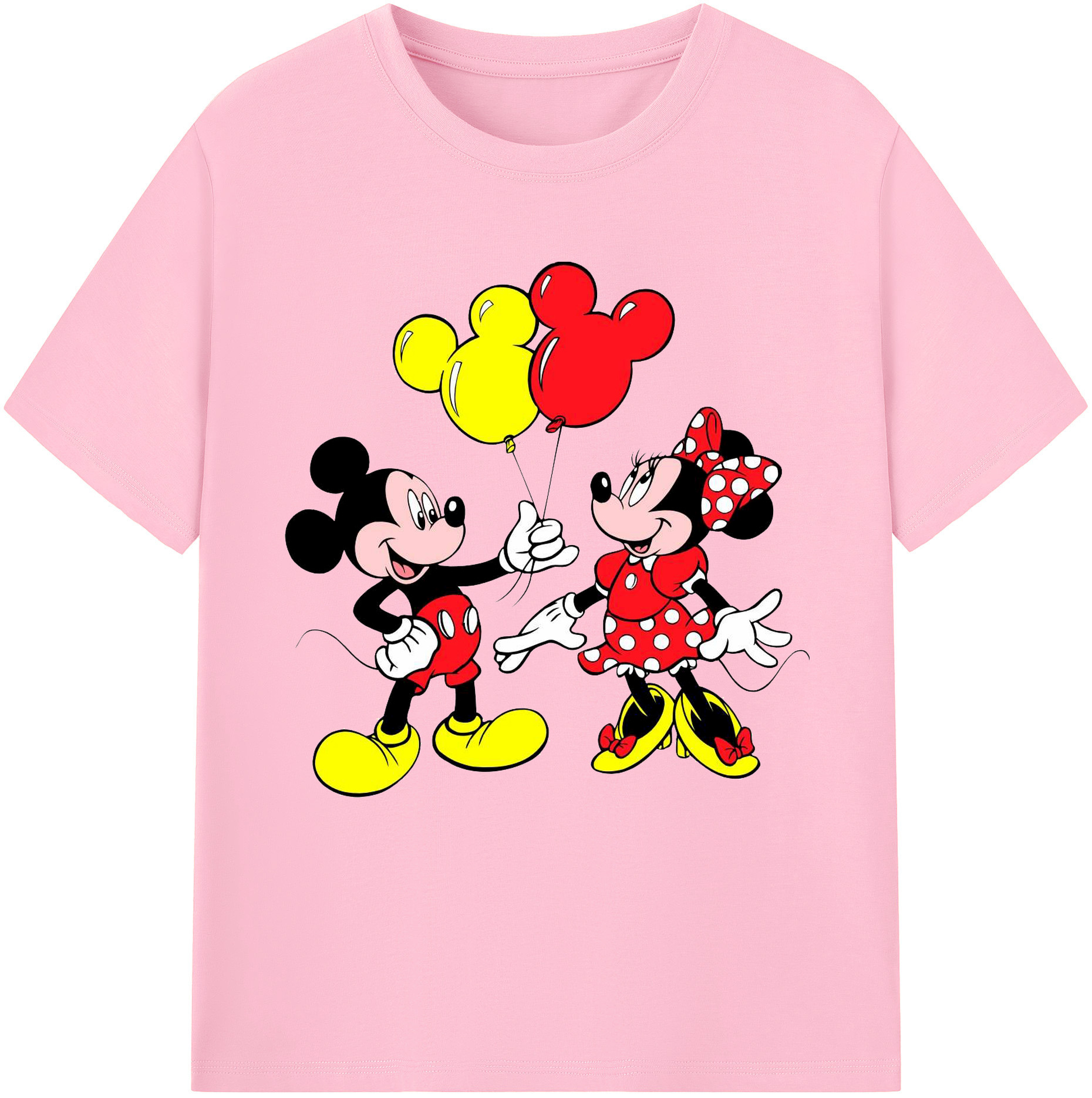 （画像用） ミッキーマウス Mickey Mouse 綿100％半袖Tシャツ（フロントプリント）
