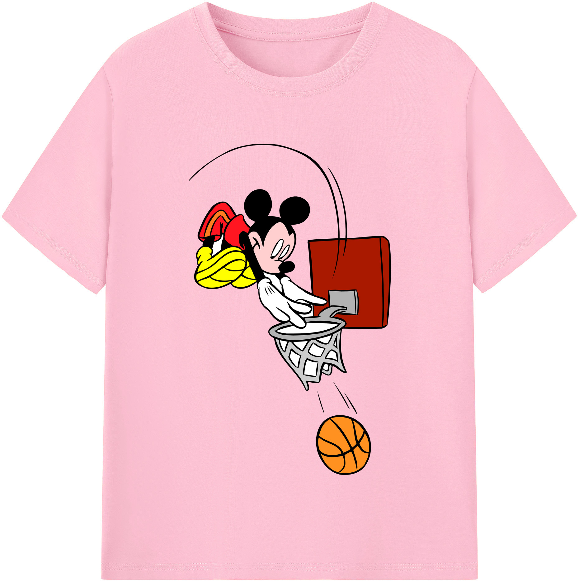 （画像用） ミッキーマウス Mickey Mouse 綿100％半袖Tシャツ（フロントプリント）