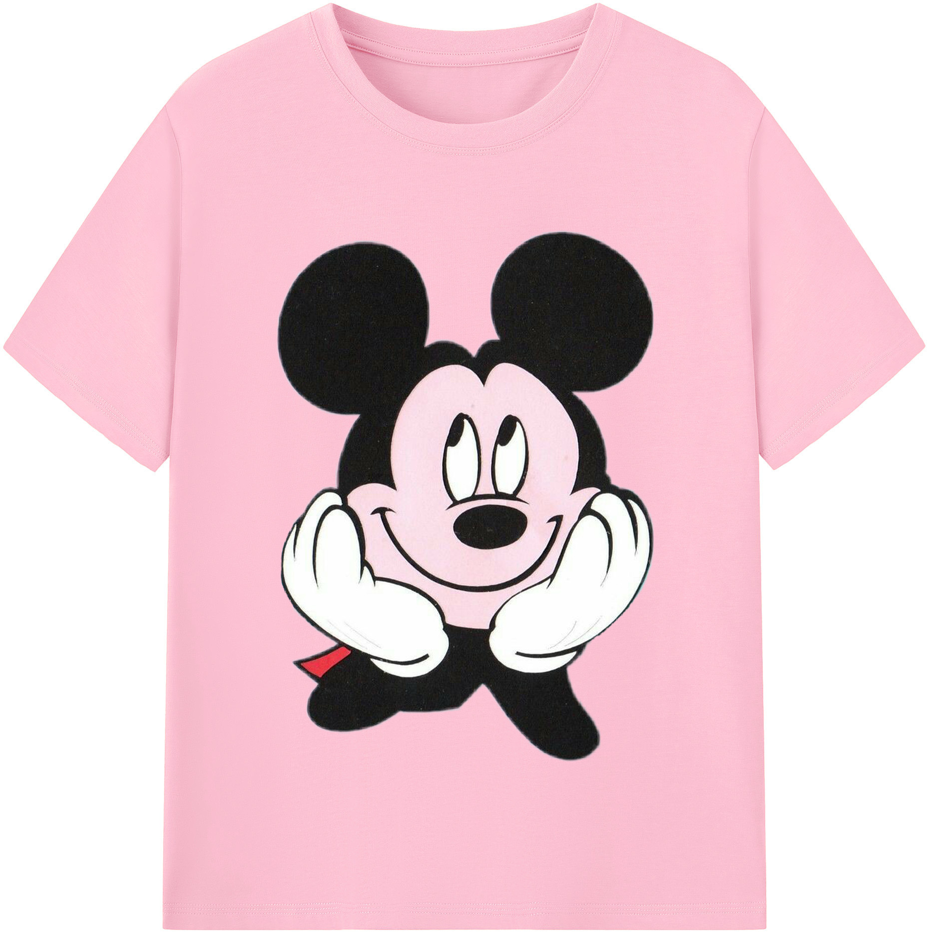 （画像用） ミッキーマウス Mickey Mouse 綿100％半袖Tシャツ（フロントプリント）
