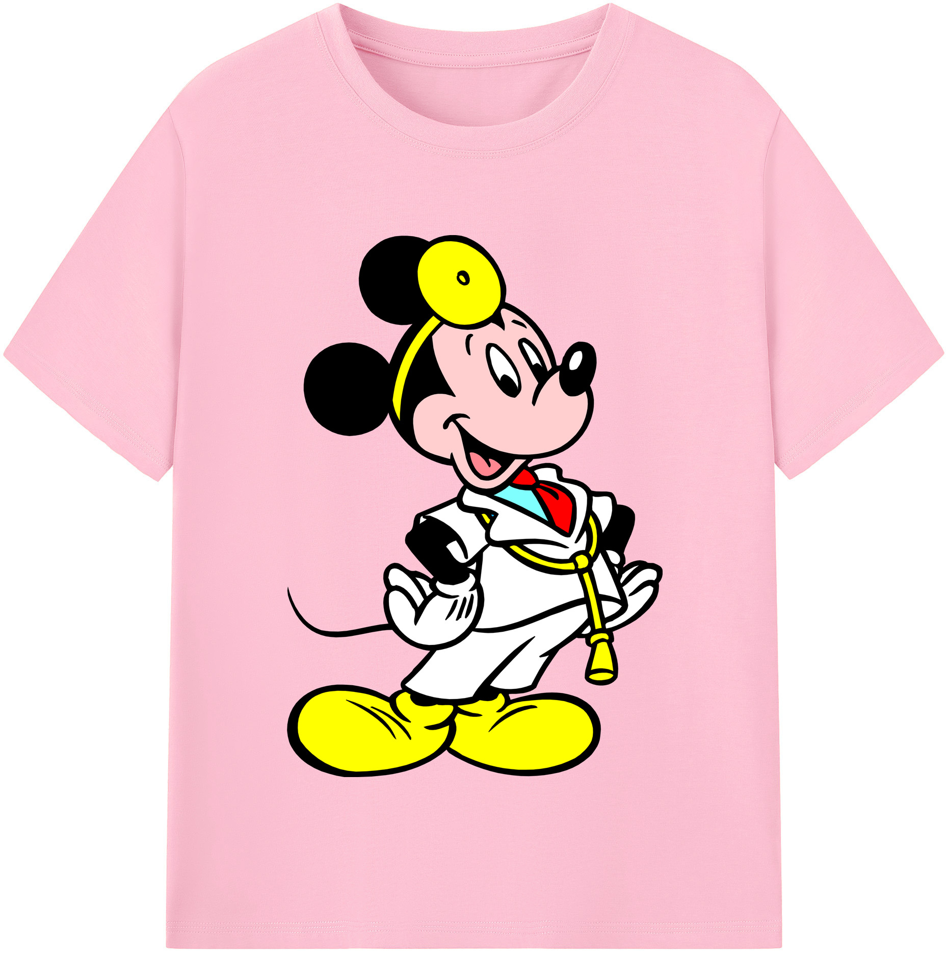 （画像用） ミッキーマウス Mickey Mouse 綿100％半袖Tシャツ（フロントプリント）