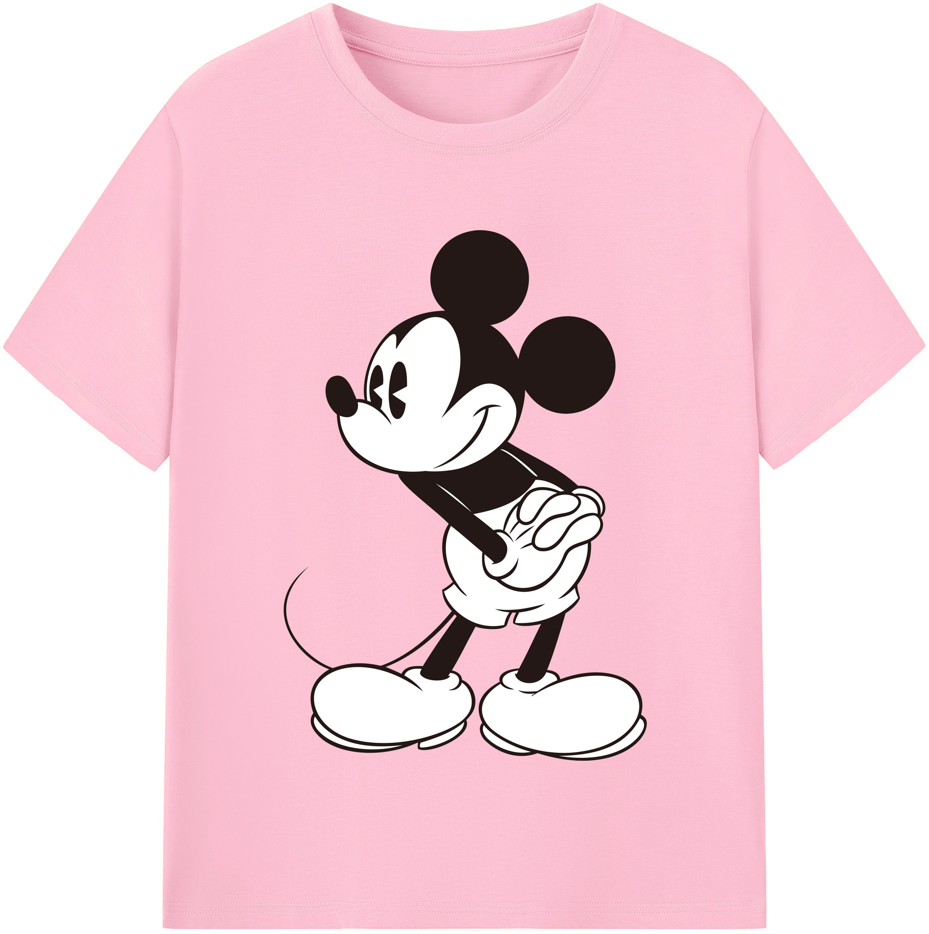（画像用） ミッキーマウス Mickey Mouse 綿100％半袖Tシャツ（フロントプリント）