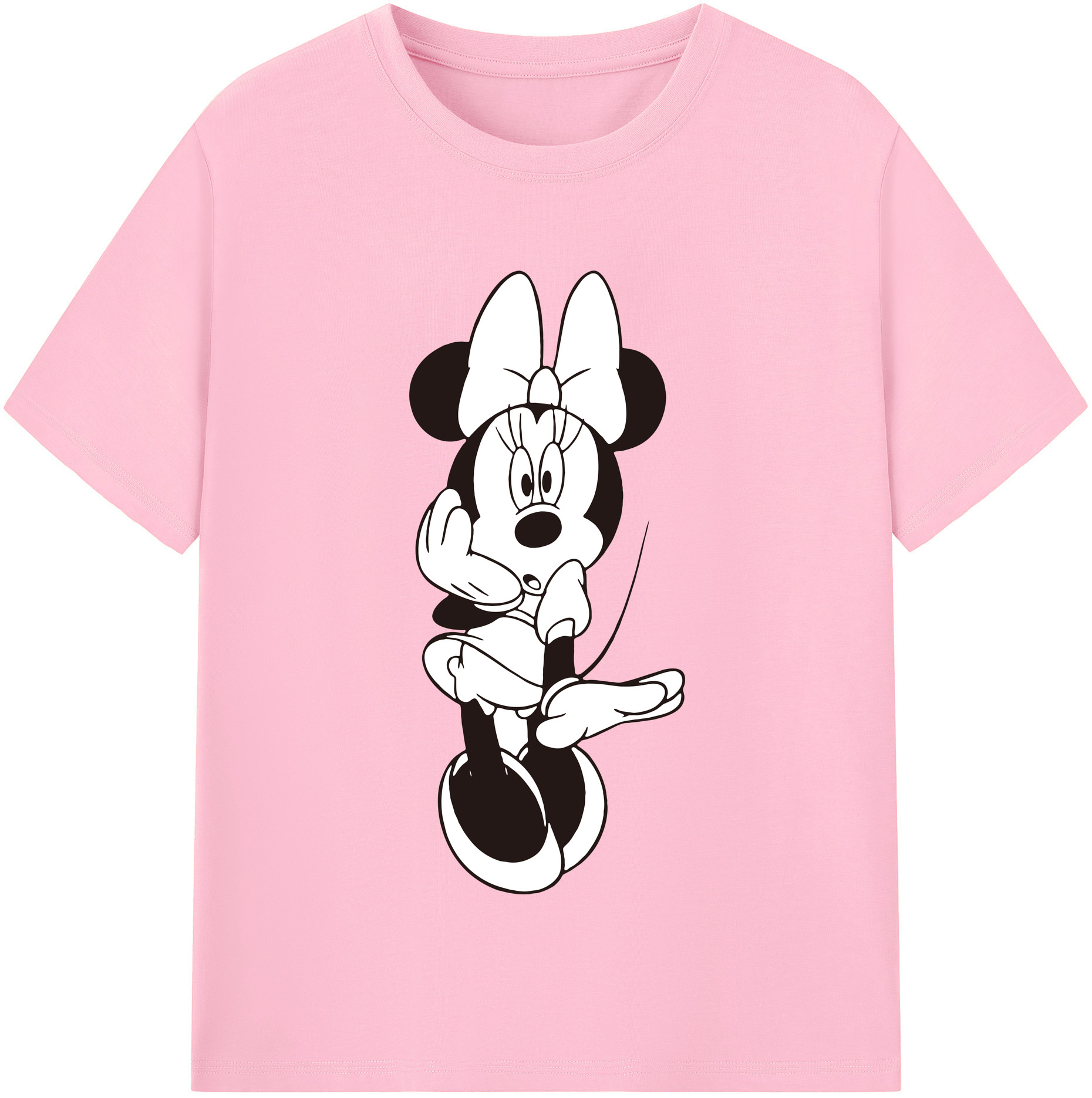 （画像用） ミッキーマウス Mickey Mouse 綿100％半袖Tシャツ（フロントプリント）