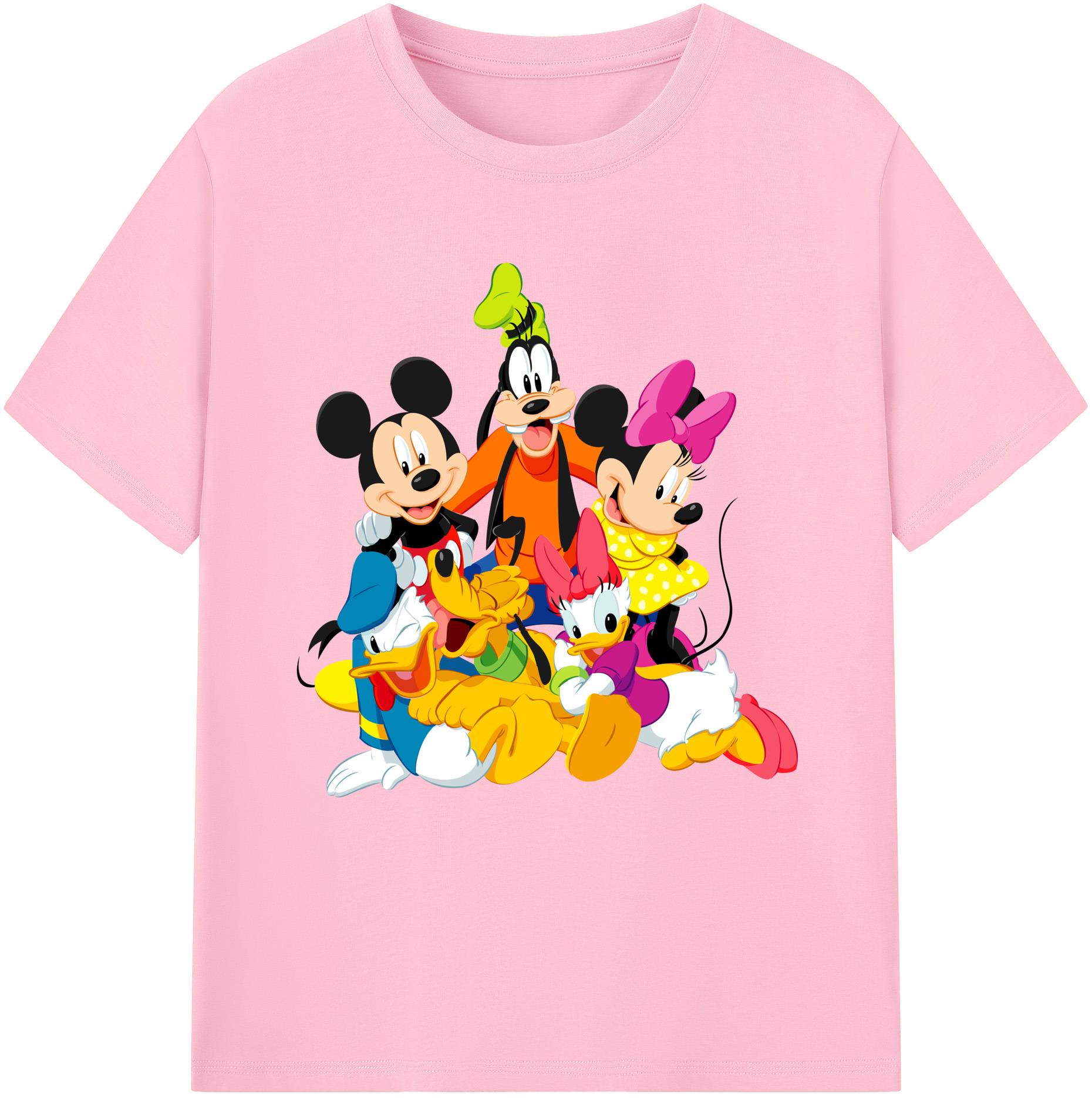 （画像用） ミッキーマウス Mickey Mouse 綿100％半袖Tシャツ（フロントプリント）