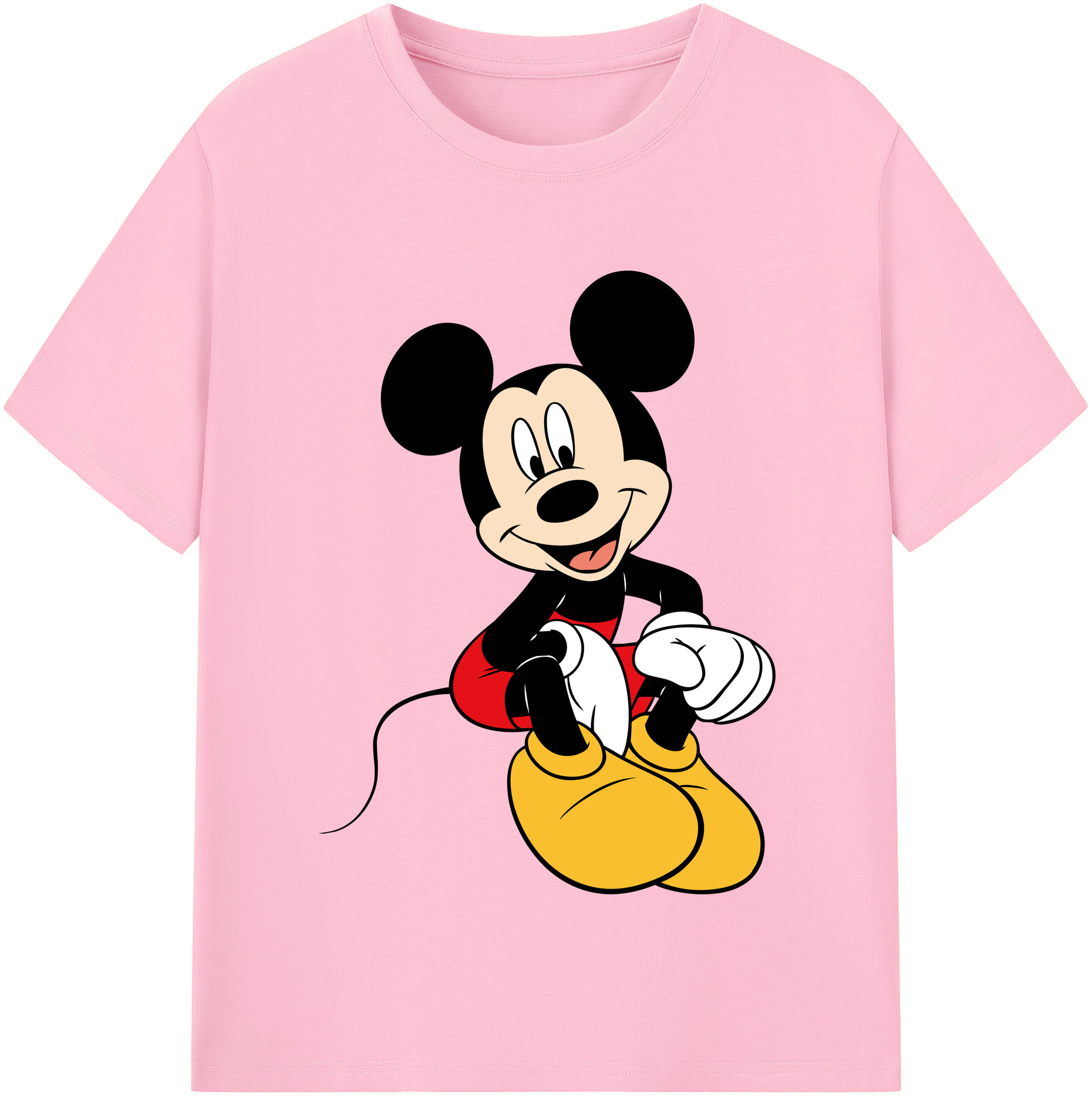 （画像用） ミッキーマウス Mickey Mouse 綿100％半袖Tシャツ（フロントプリント）