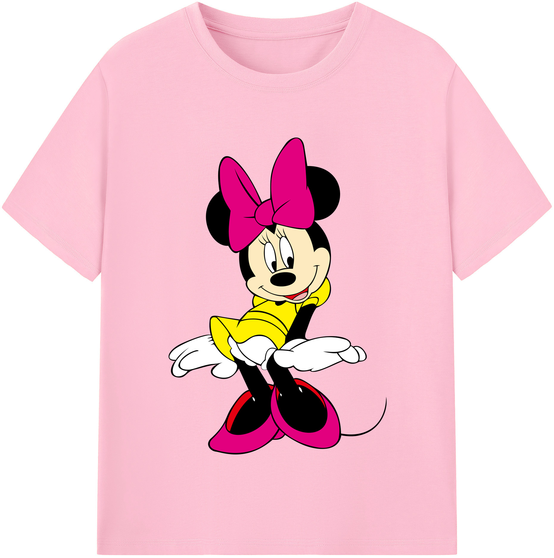（画像用） ミッキーマウス Mickey Mouse 綿100％半袖Tシャツ（フロントプリント）
