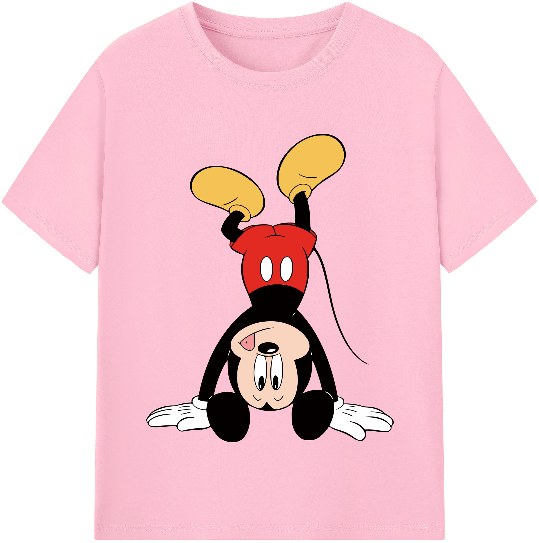 （画像用） ミッキーマウス Mickey Mouse 綿100％半袖Tシャツ（フロントプリント）