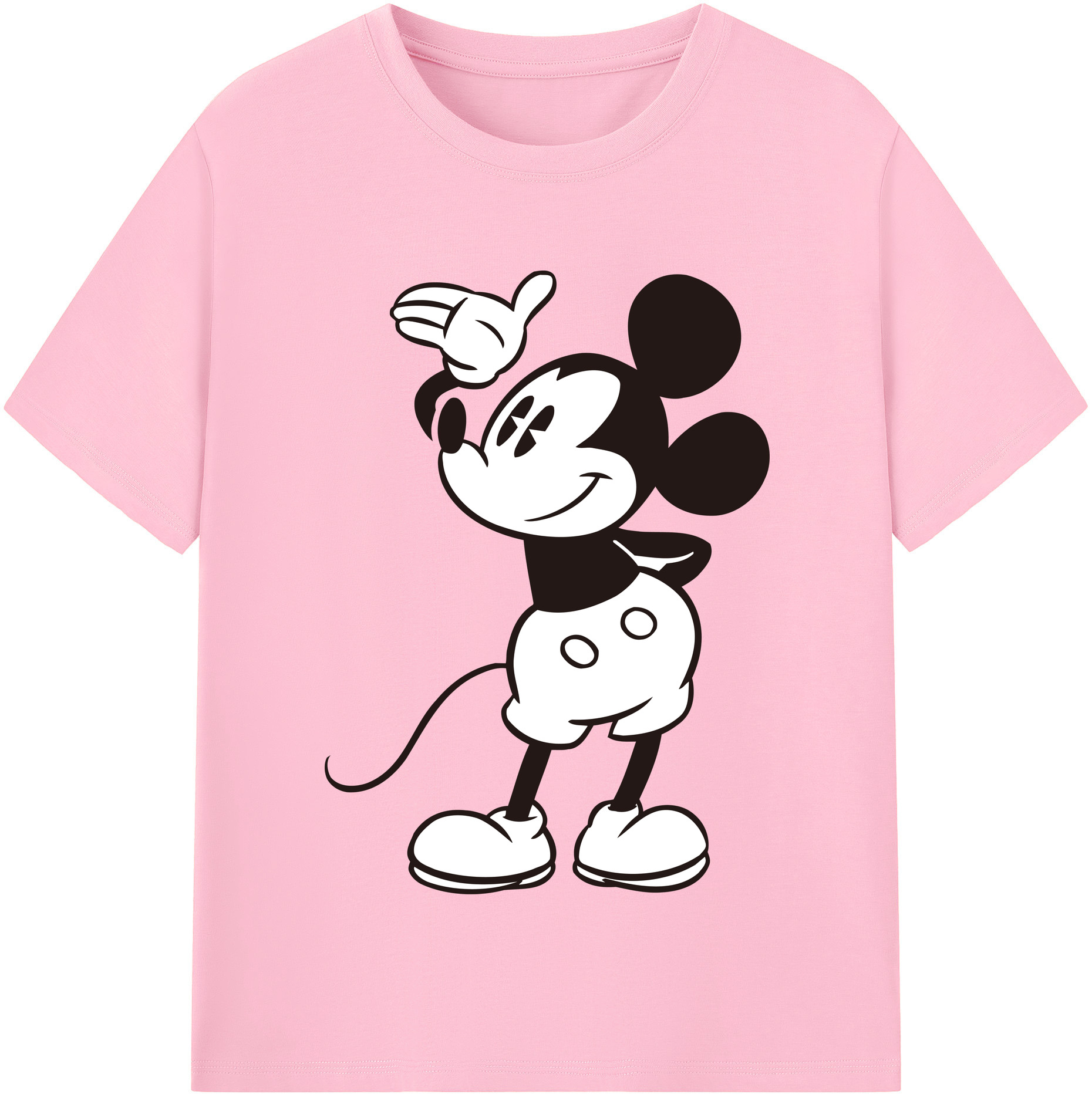 （画像用） ミッキーマウス Mickey Mouse 綿100％半袖Tシャツ（フロントプリント）
