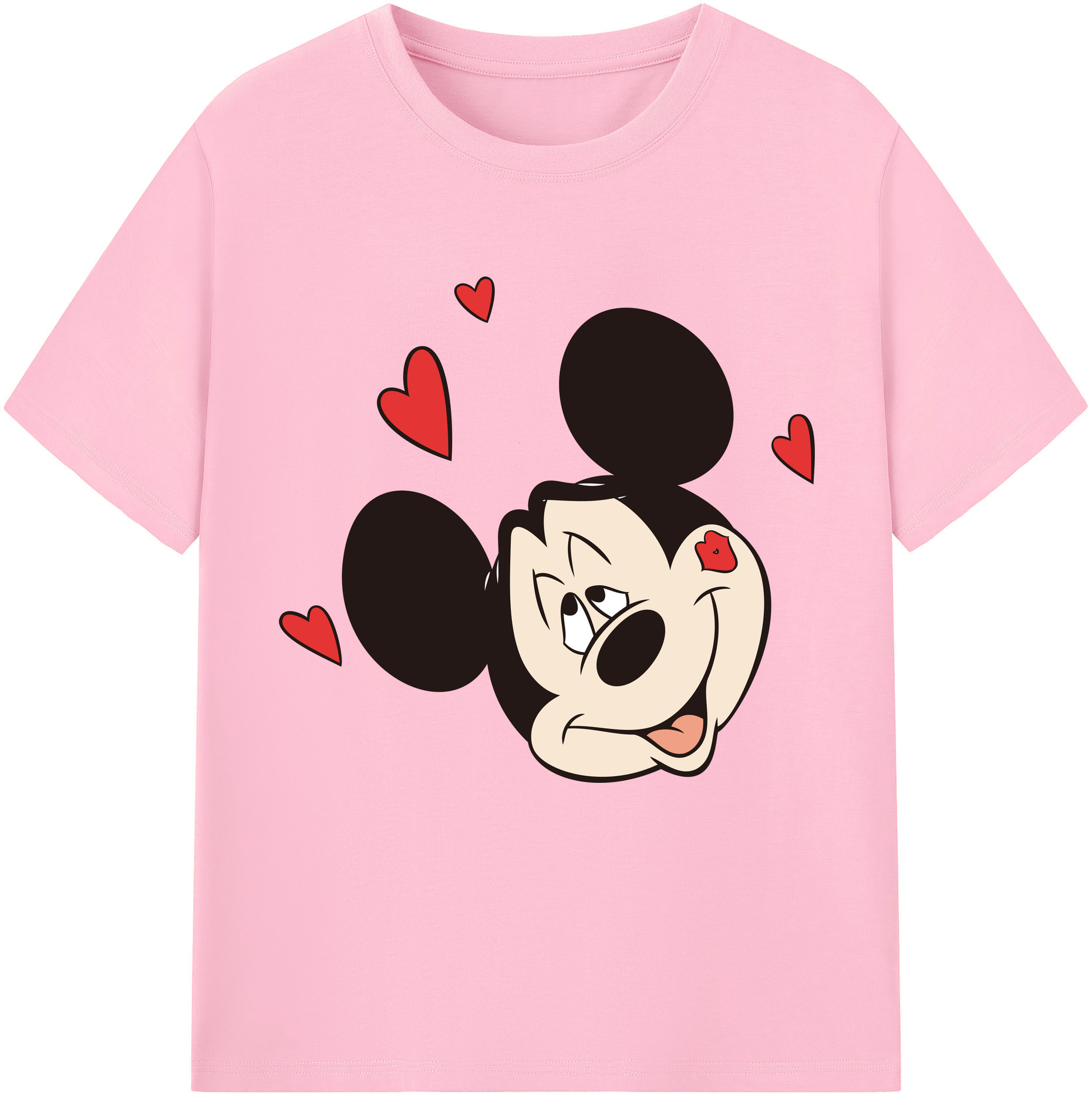 （画像用） ミッキーマウス Mickey Mouse 綿100％半袖Tシャツ（フロントプリント）