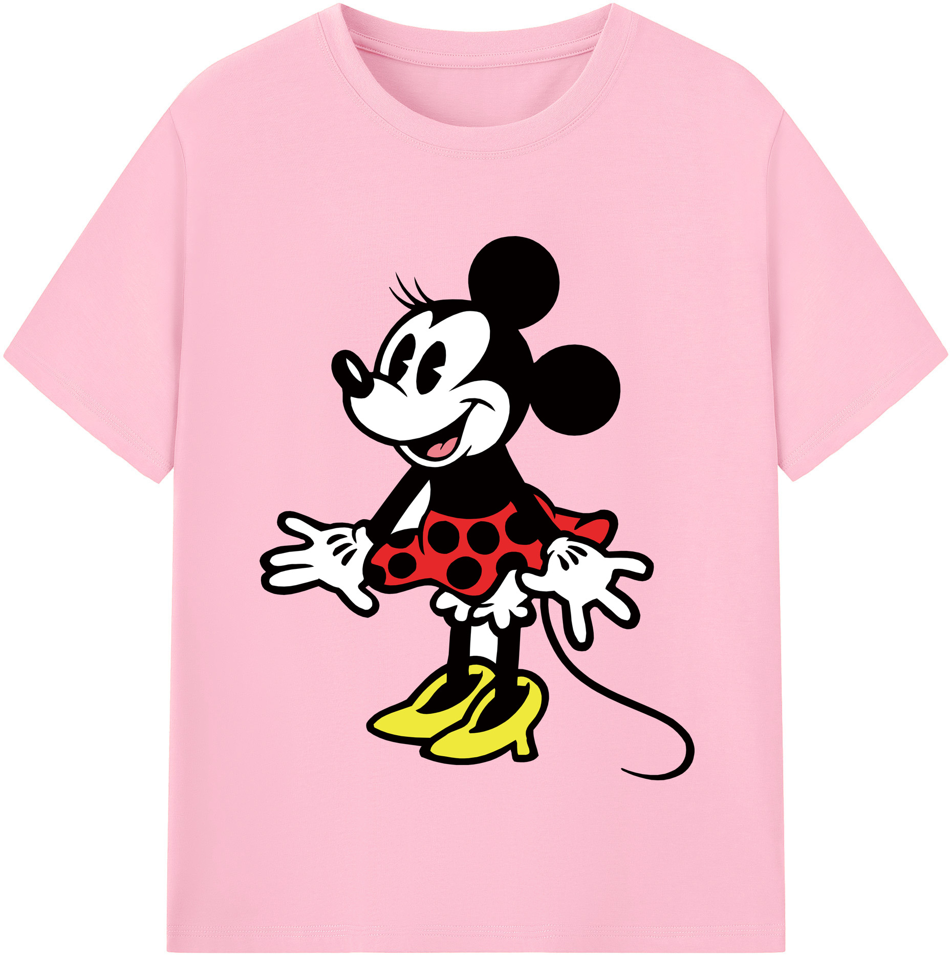 （画像用） ミッキーマウス Mickey Mouse 綿100％半袖Tシャツ（フロントプリント）