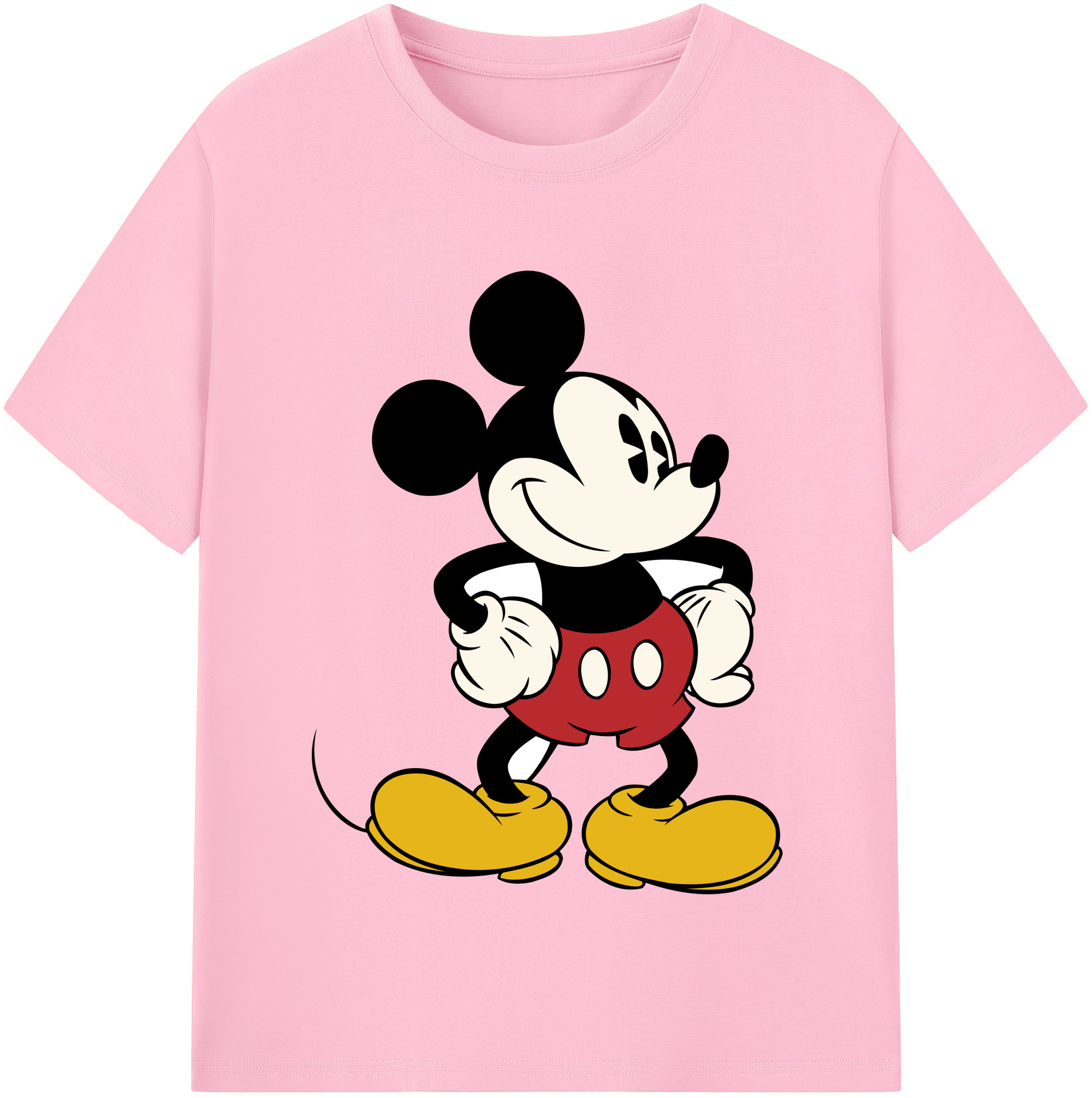 （画像用） ミッキーマウス Mickey Mouse 綿100％半袖Tシャツ（フロントプリント）