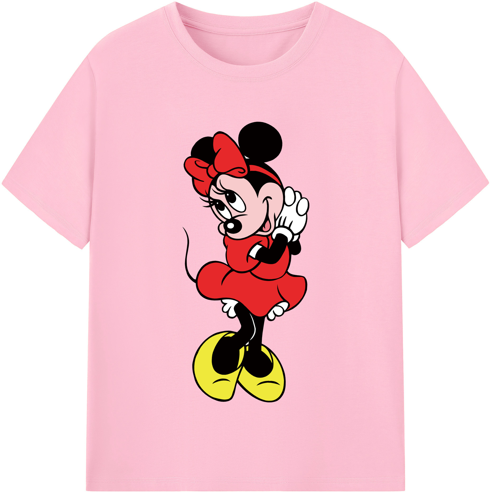 （画像用） ミッキーマウス Mickey Mouse 綿100％半袖Tシャツ（フロントプリント）