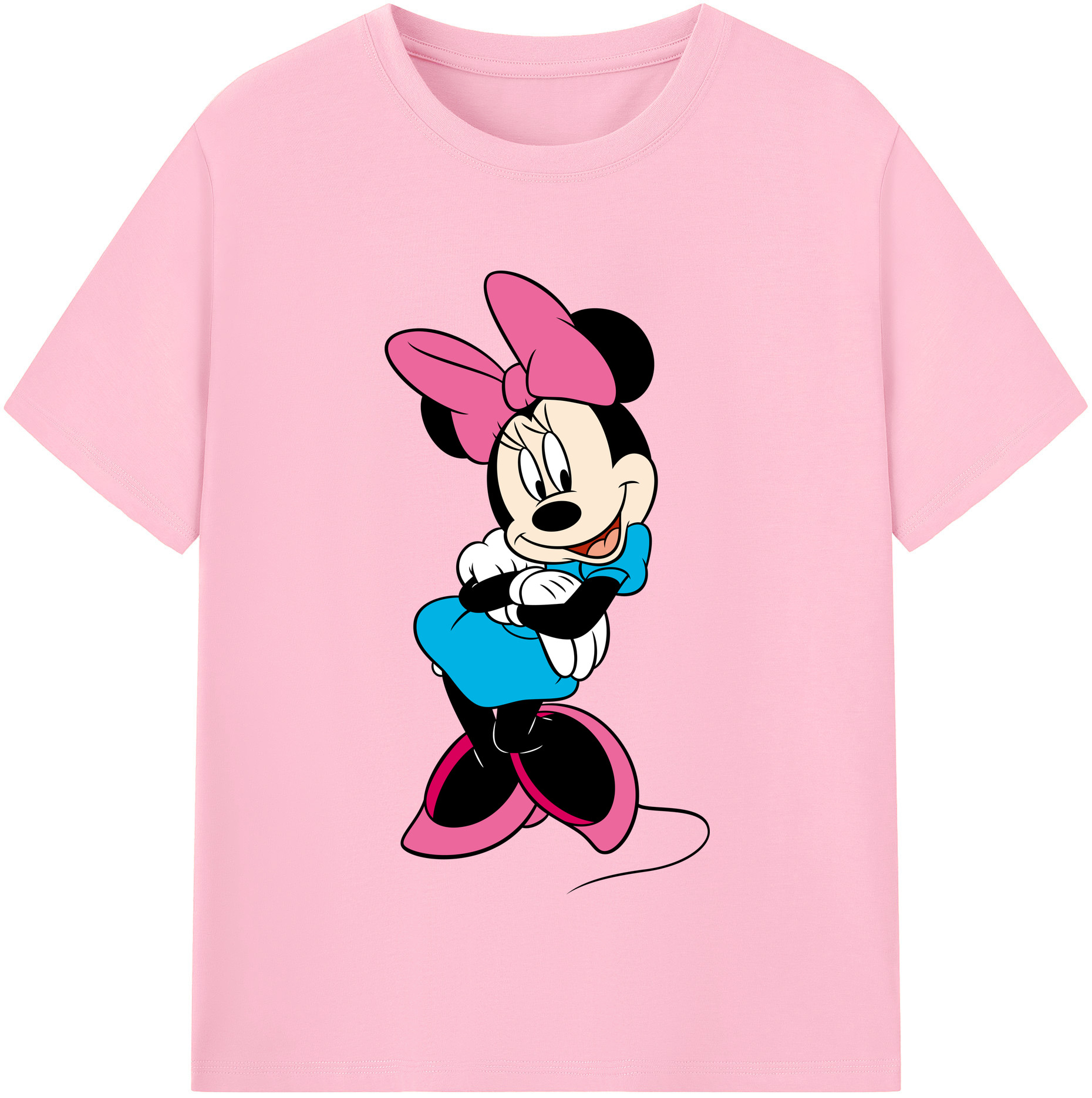 （画像用） ミッキーマウス Mickey Mouse 綿100％半袖Tシャツ（フロントプリント）