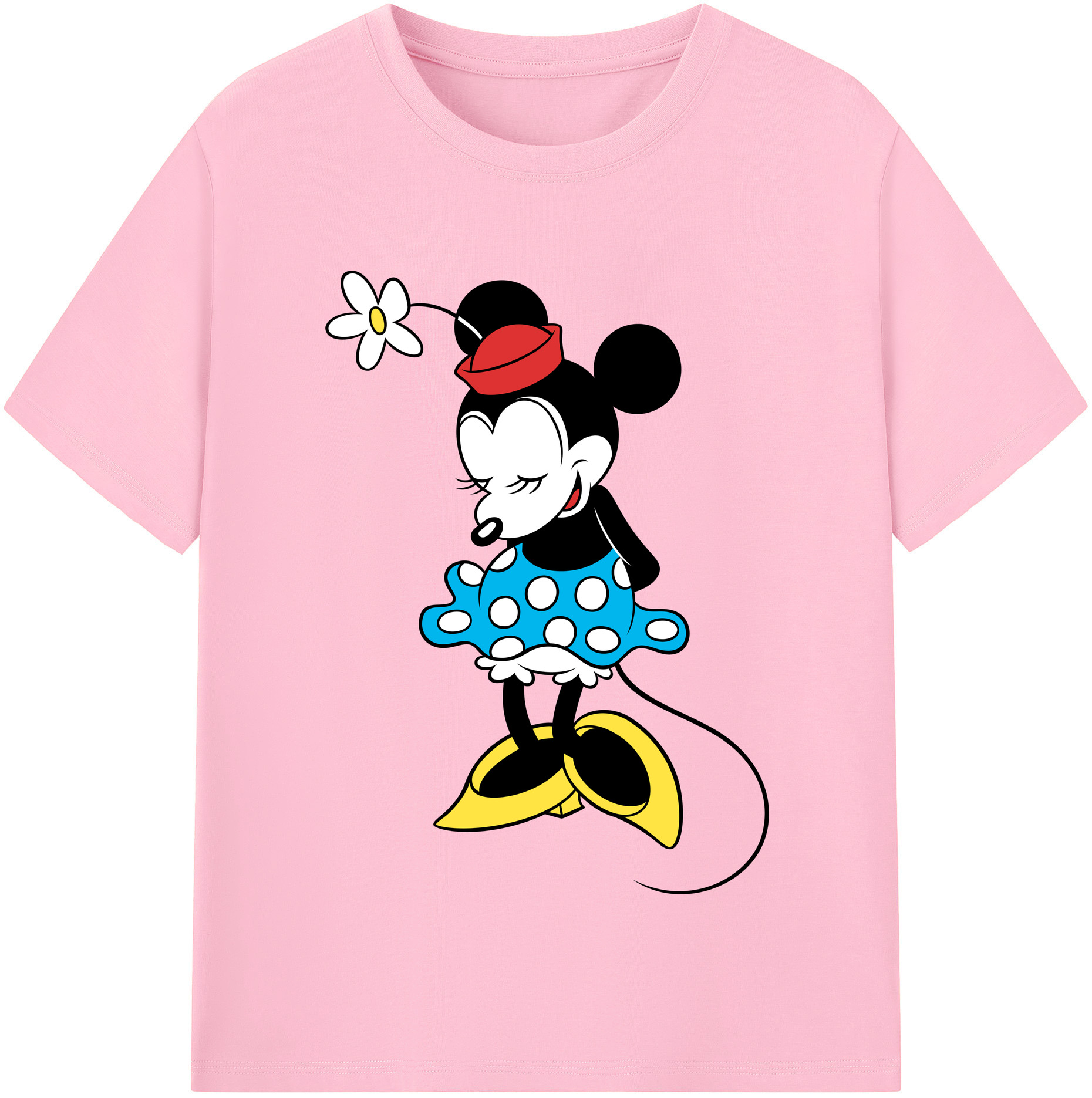 （画像用） ミッキーマウス Mickey Mouse 綿100％半袖Tシャツ（フロントプリント）