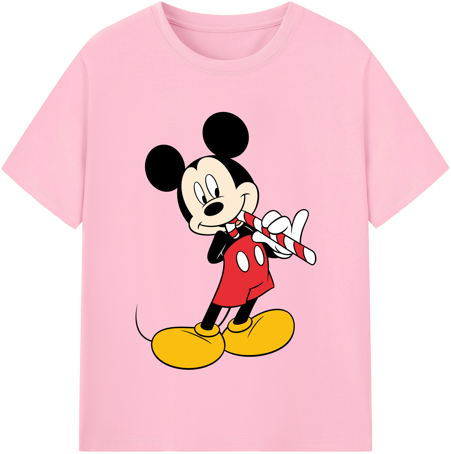 （画像用） ミッキーマウス Mickey Mouse 綿100％半袖Tシャツ（フロントプリント）