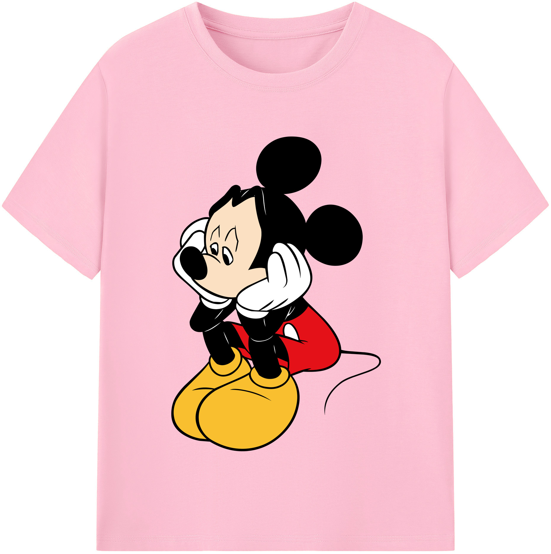（画像用） ミッキーマウス Mickey Mouse 綿100％半袖Tシャツ（フロントプリント）