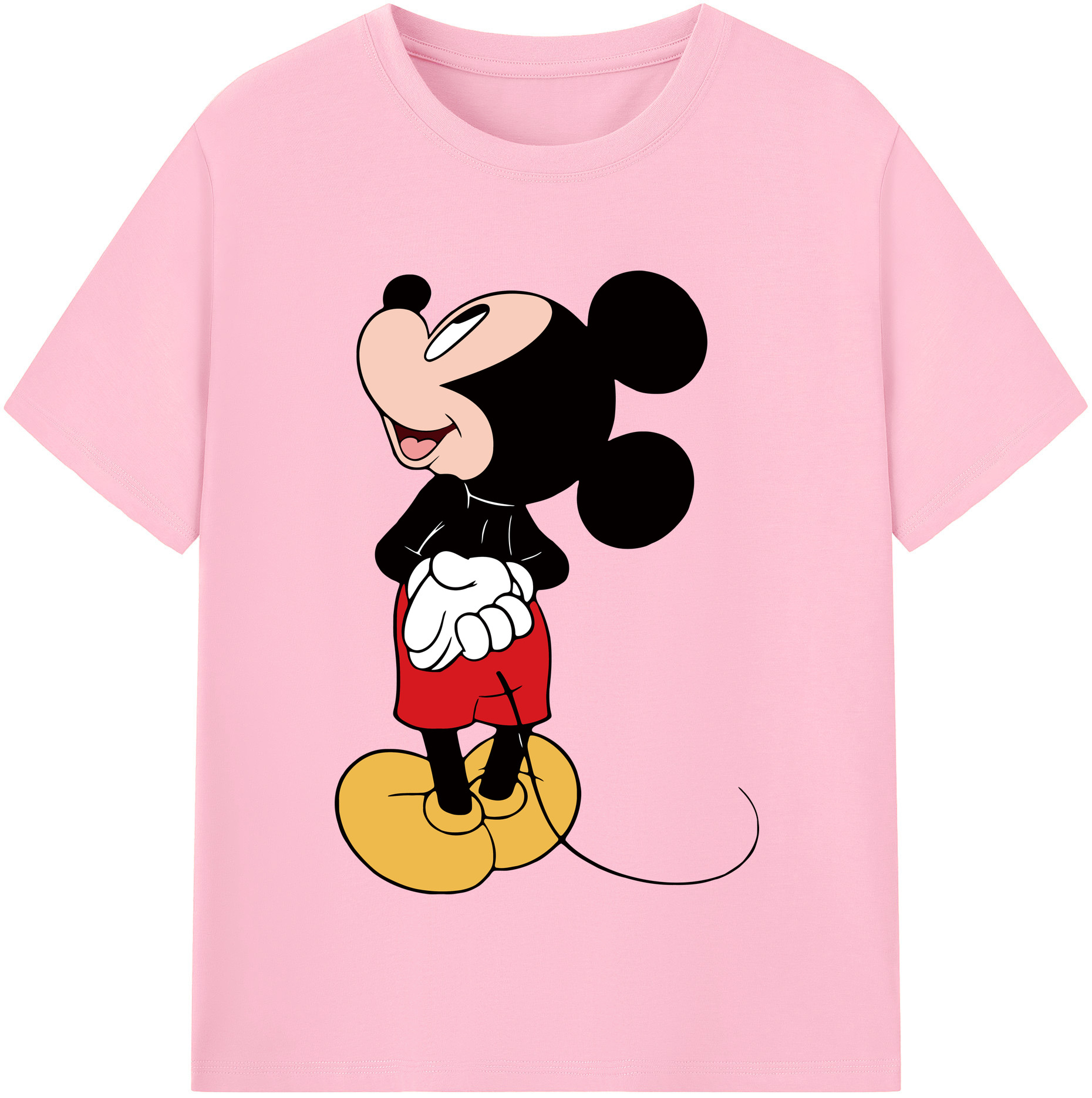 （画像用） ミッキーマウス Mickey Mouse 綿100％半袖Tシャツ（フロントプリント）